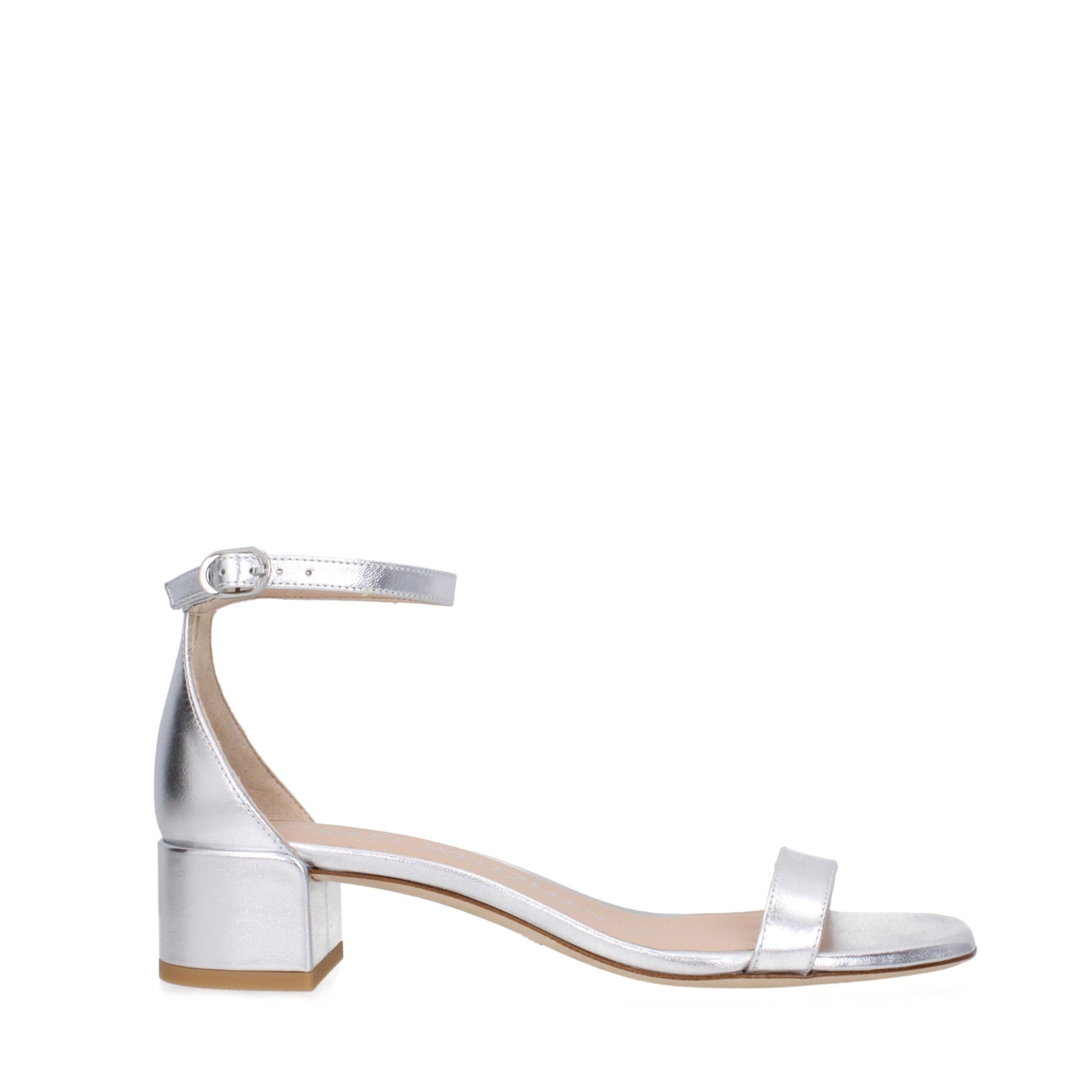 Stuart Weitzman Gray Leather Flat Sandals | Regal Royce
