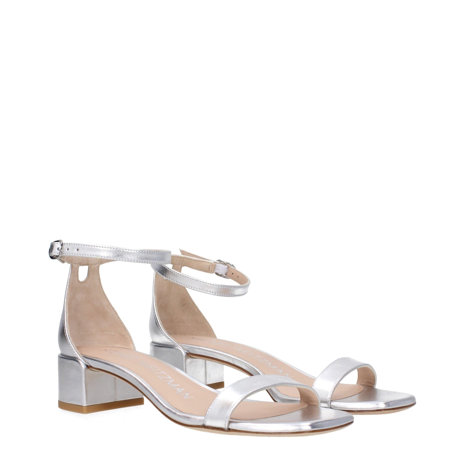 Stuart Weitzman Gray Leather Flat Sandals | Regal Royce