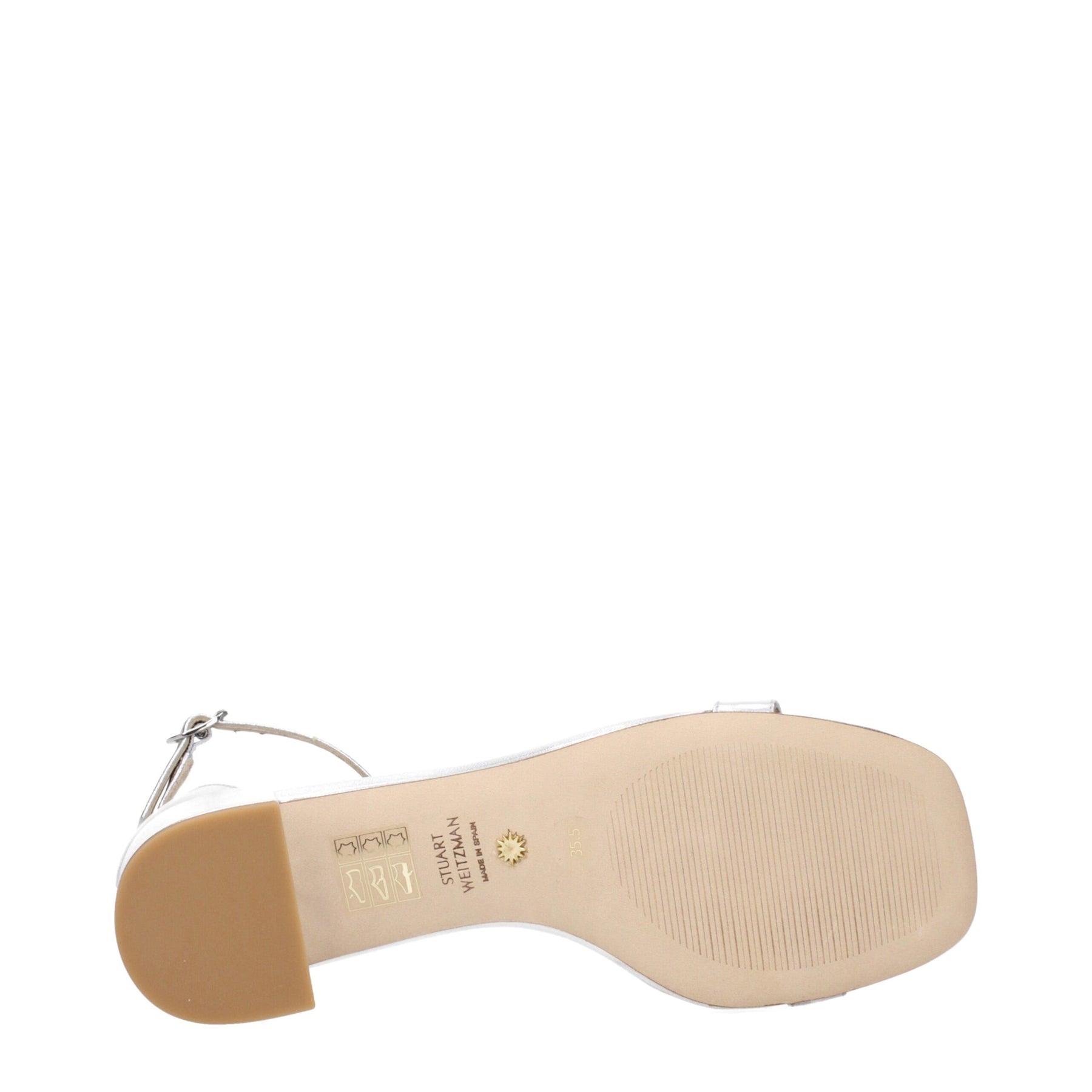 Stuart Weitzman Gray Leather Flat Sandals | Regal Royce