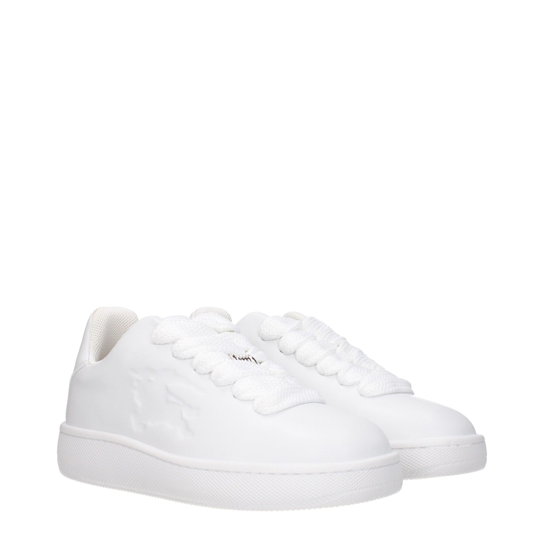 Burberry White Leather Low Top Sneakers | Regal Royce