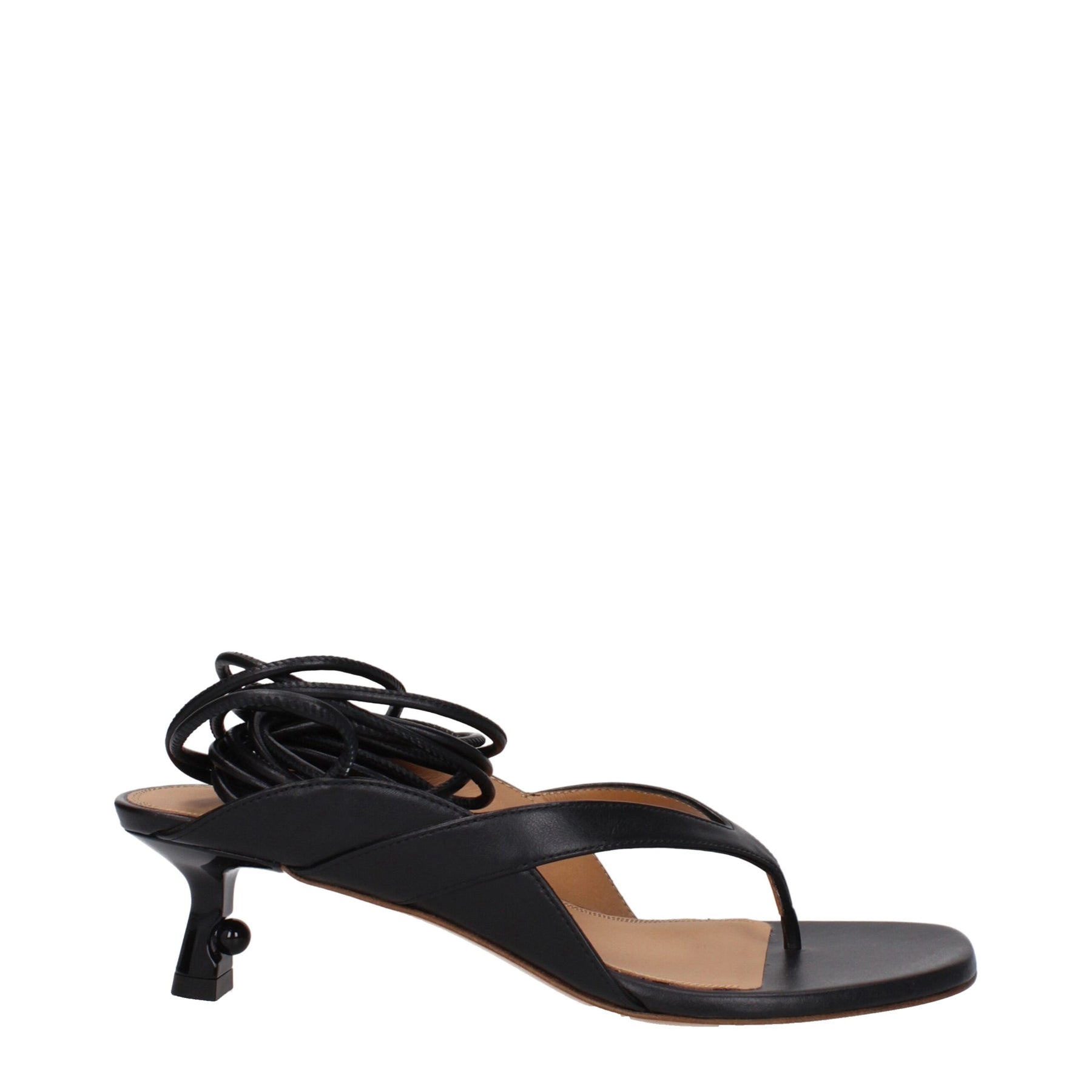 Off-White Black Leather Flip-Flop Sandals | Regal Royce