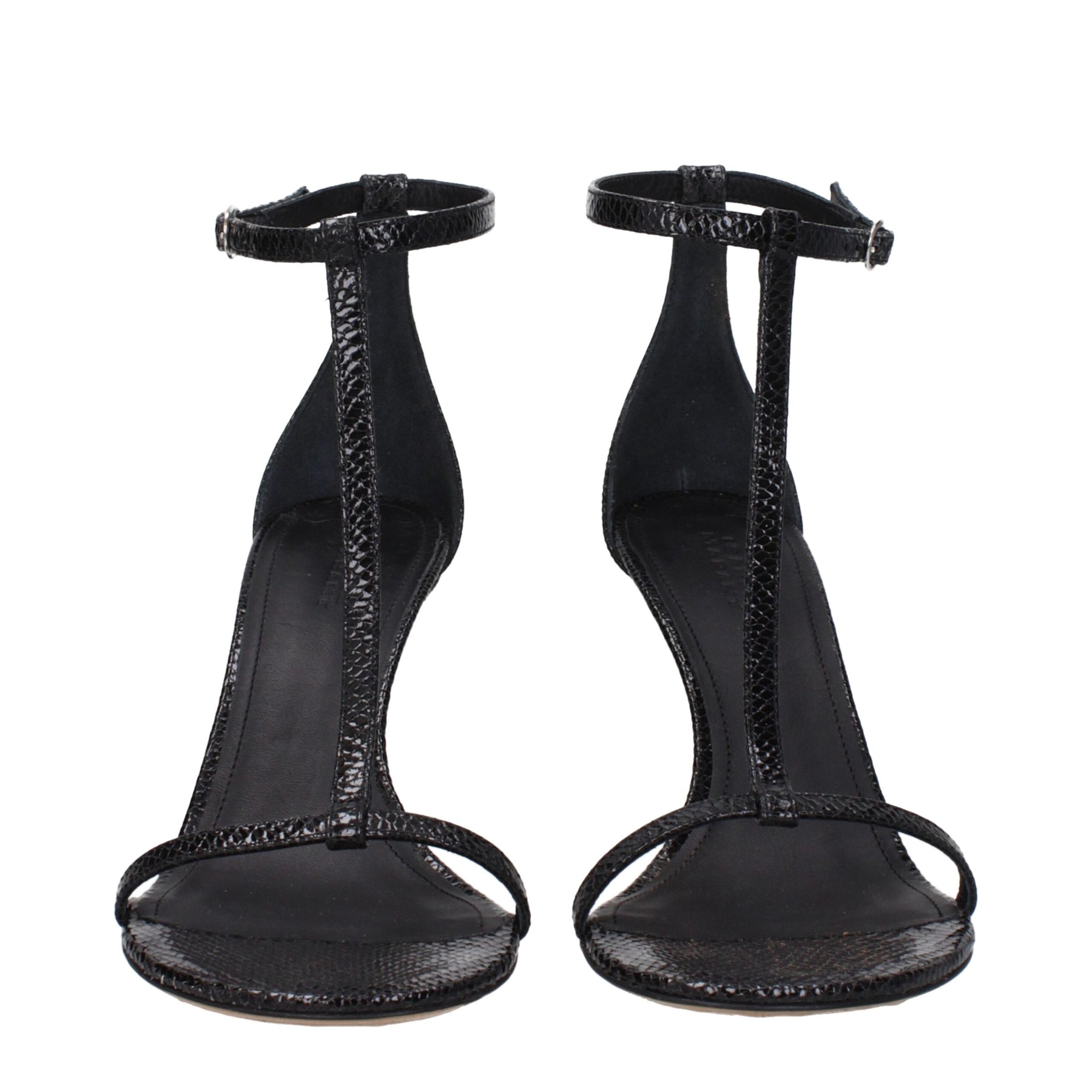 Isabel Marant Black Leather Stiletto Heel Sandals | Regal Royce