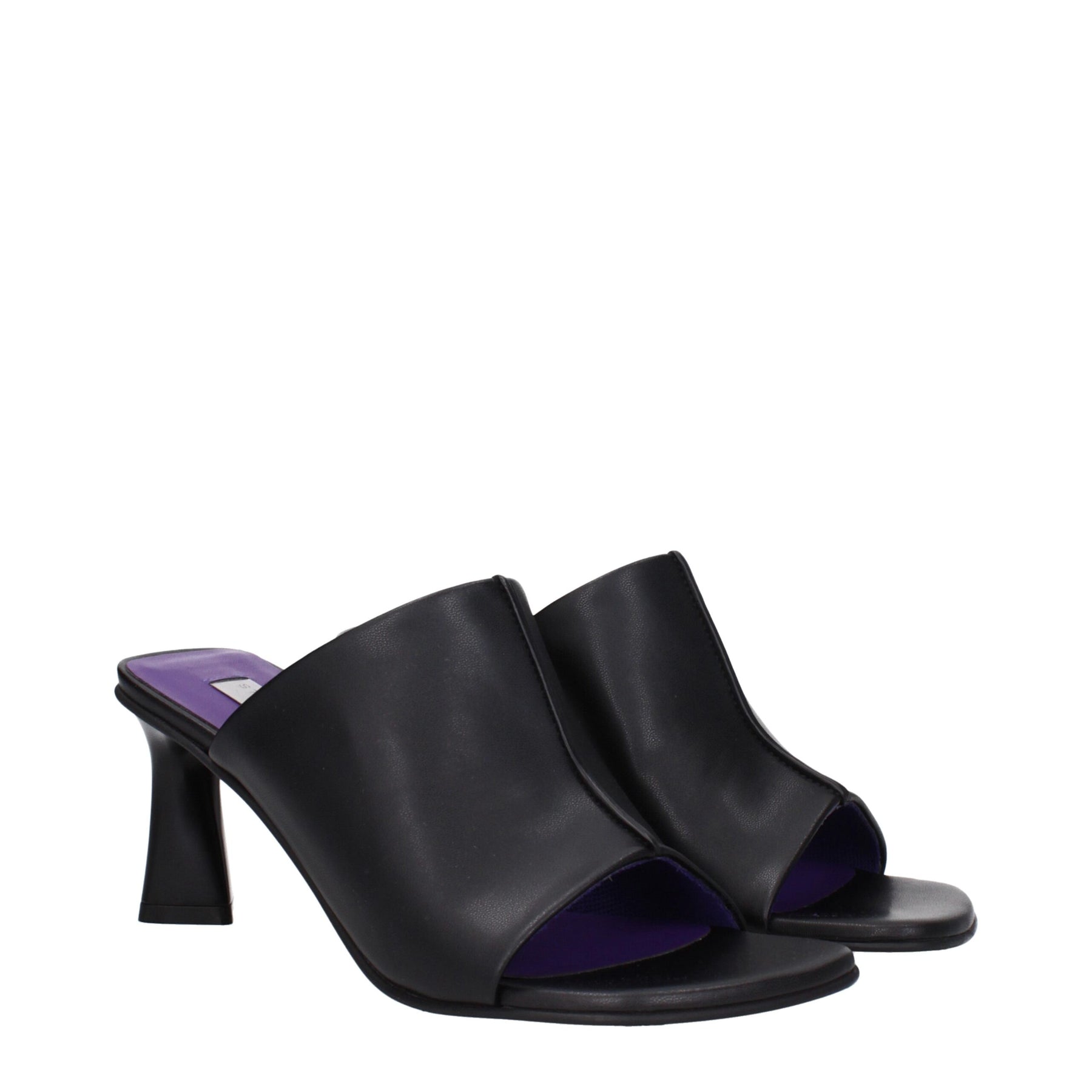 Stella McCartney Black Leather Stiletto Heel Sandals | Regal Royce
