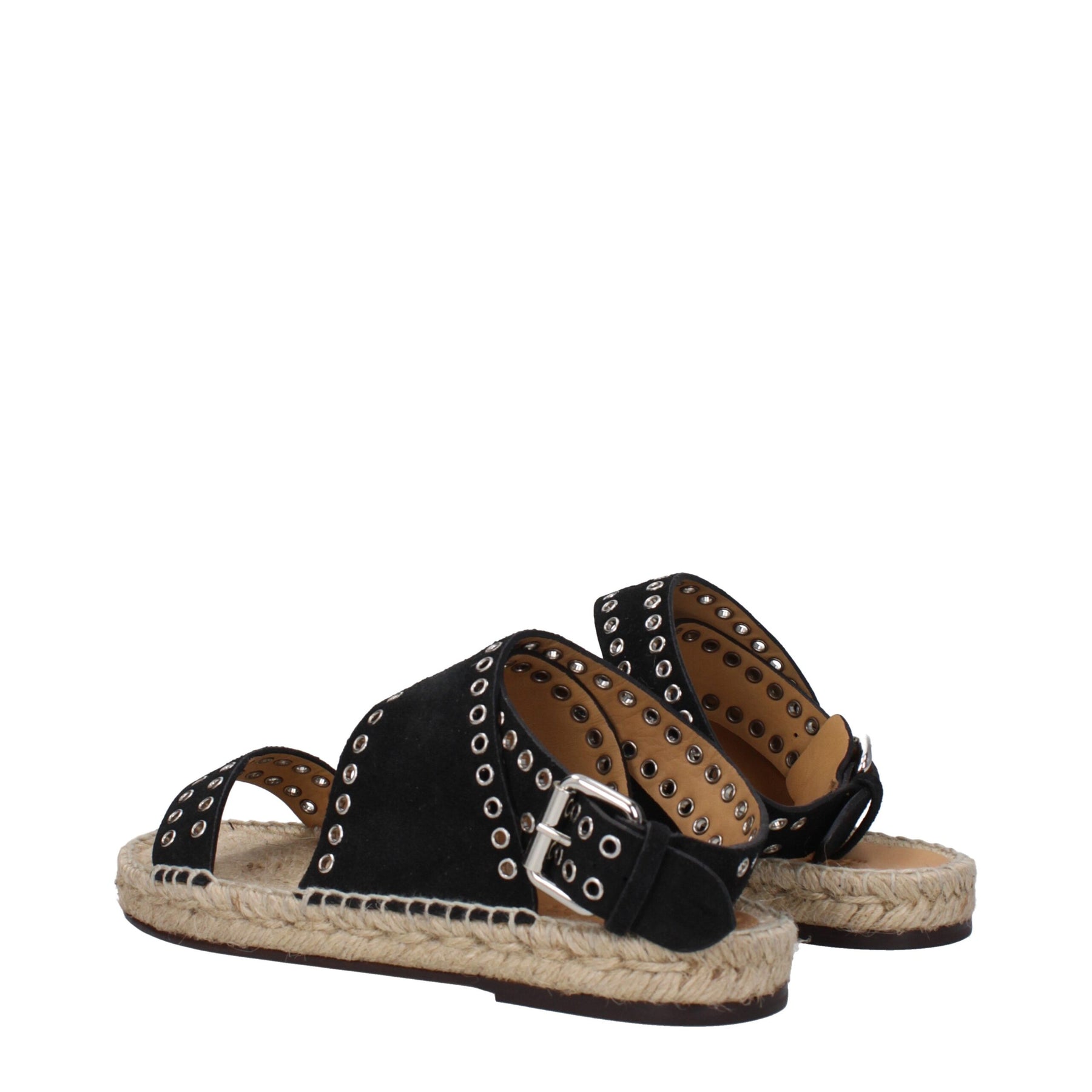 Isabel Marant Black Leather Flat Sandals | Regal Royce