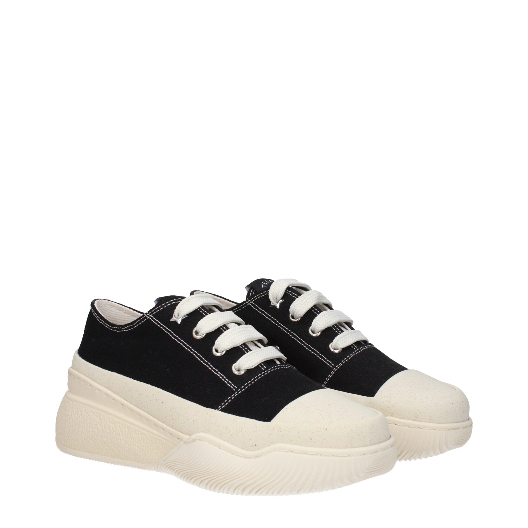 Stella McCartney Black Fabric Chunky Sneakers | Regal Royce