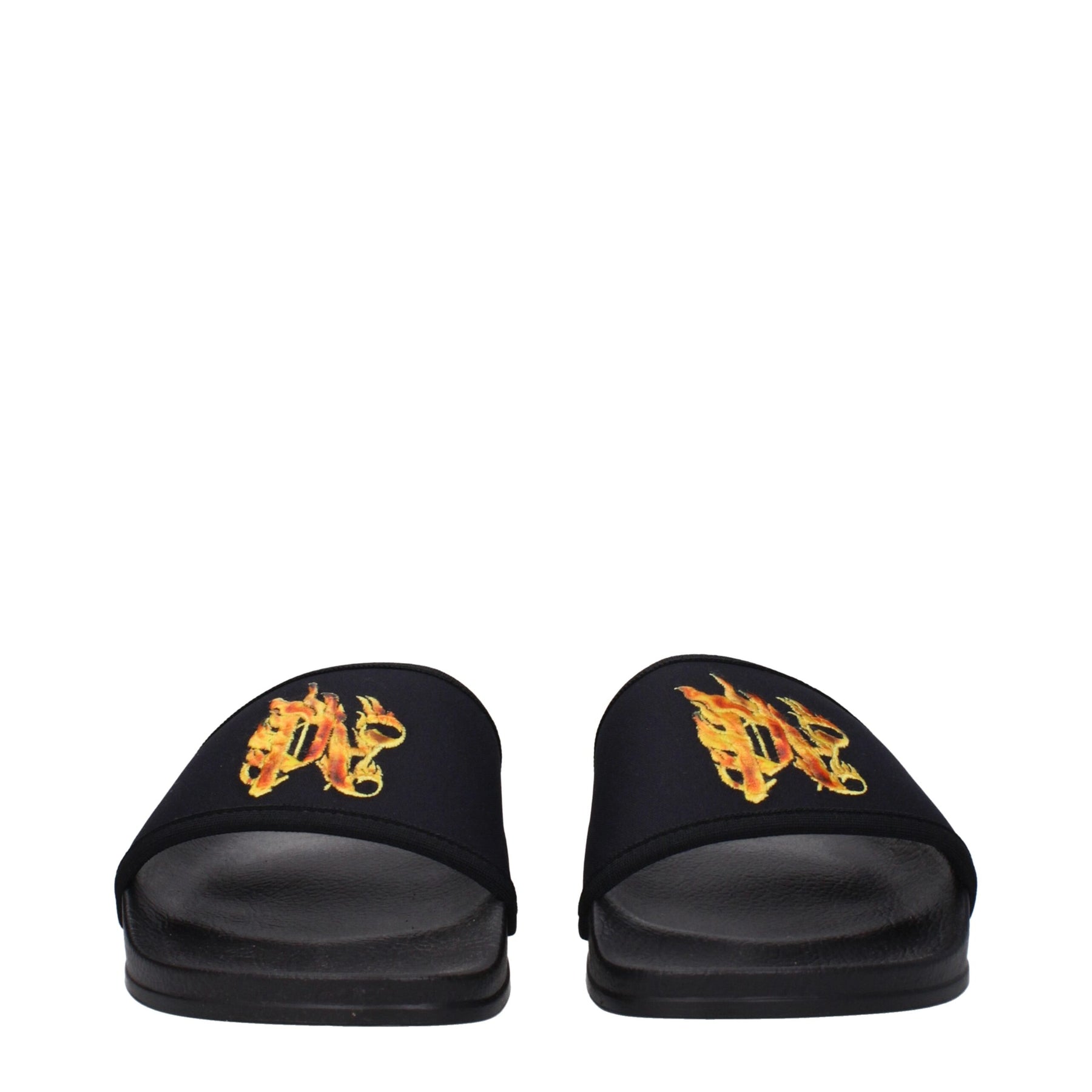 Palm Angels Black Fabric Slippers | Regal Royce