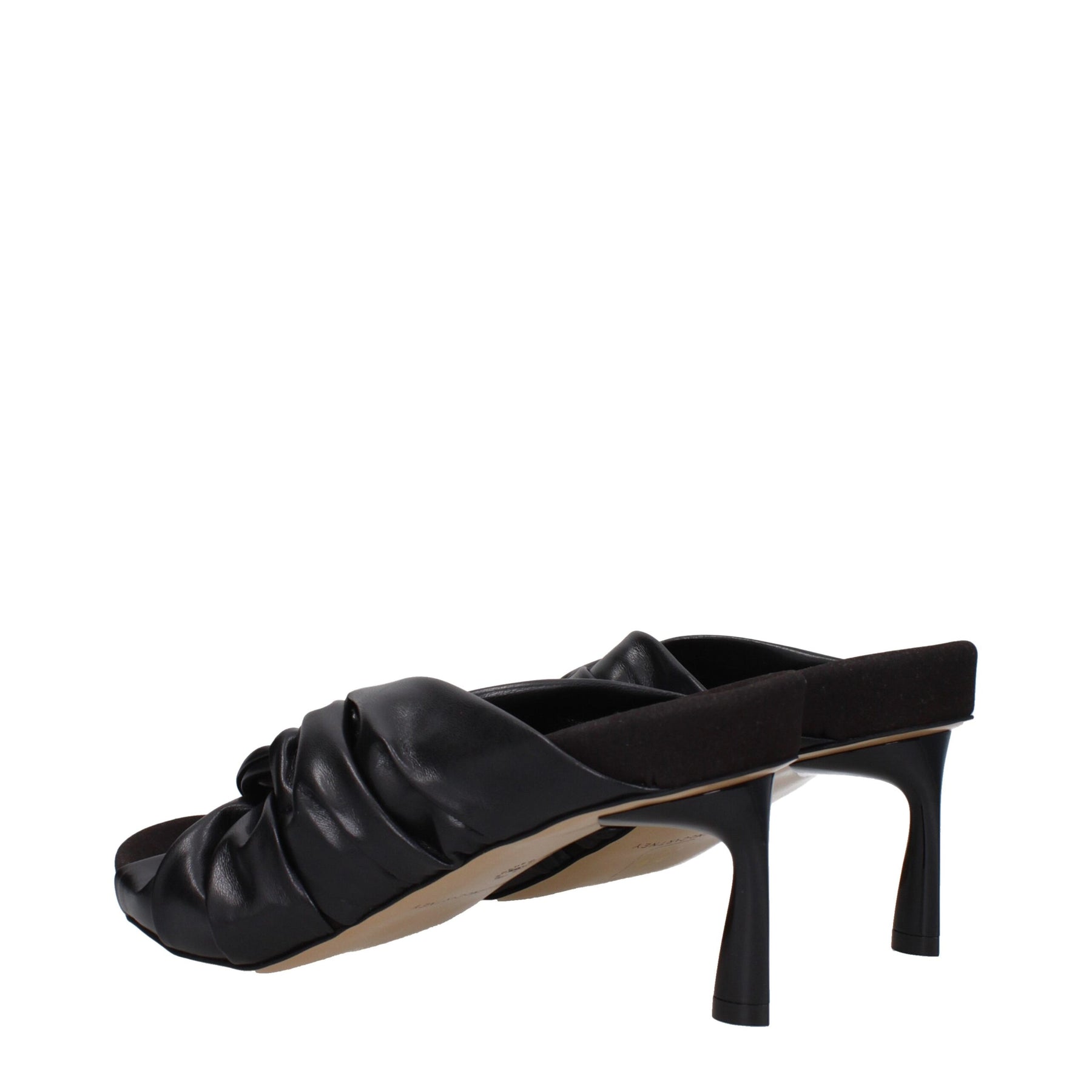 Stella McCartney Black Leather Stiletto Heel Sandals | Regal Royce
