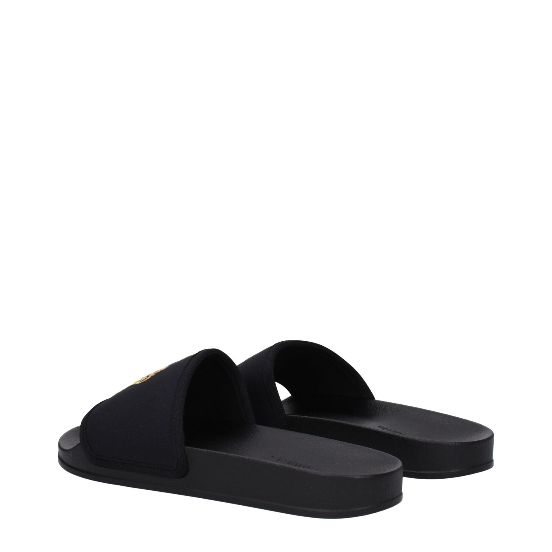 Palm Angels Black Fabric Slippers | Regal Royce