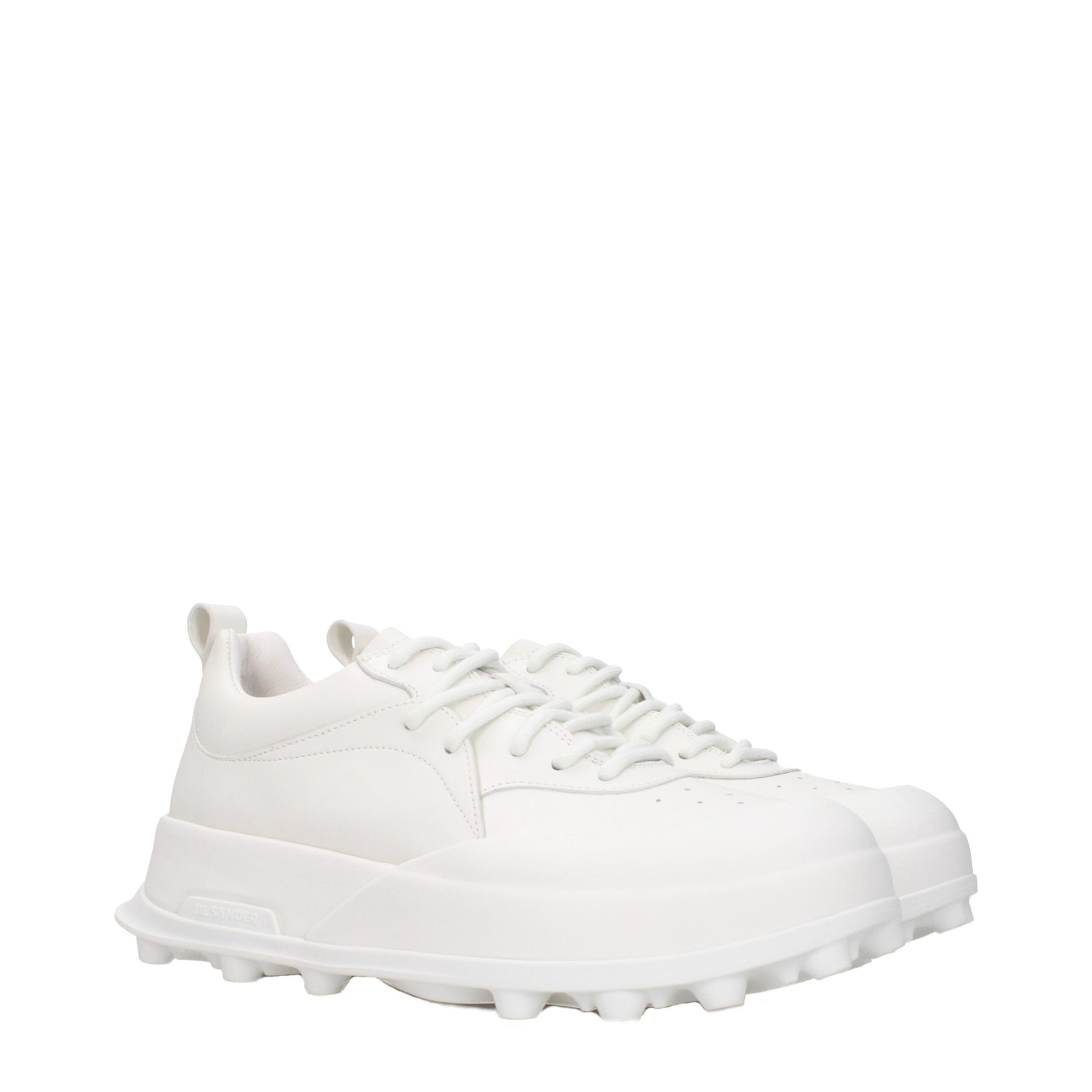 Jil Sander White Leather Sneakers | Regal Royce