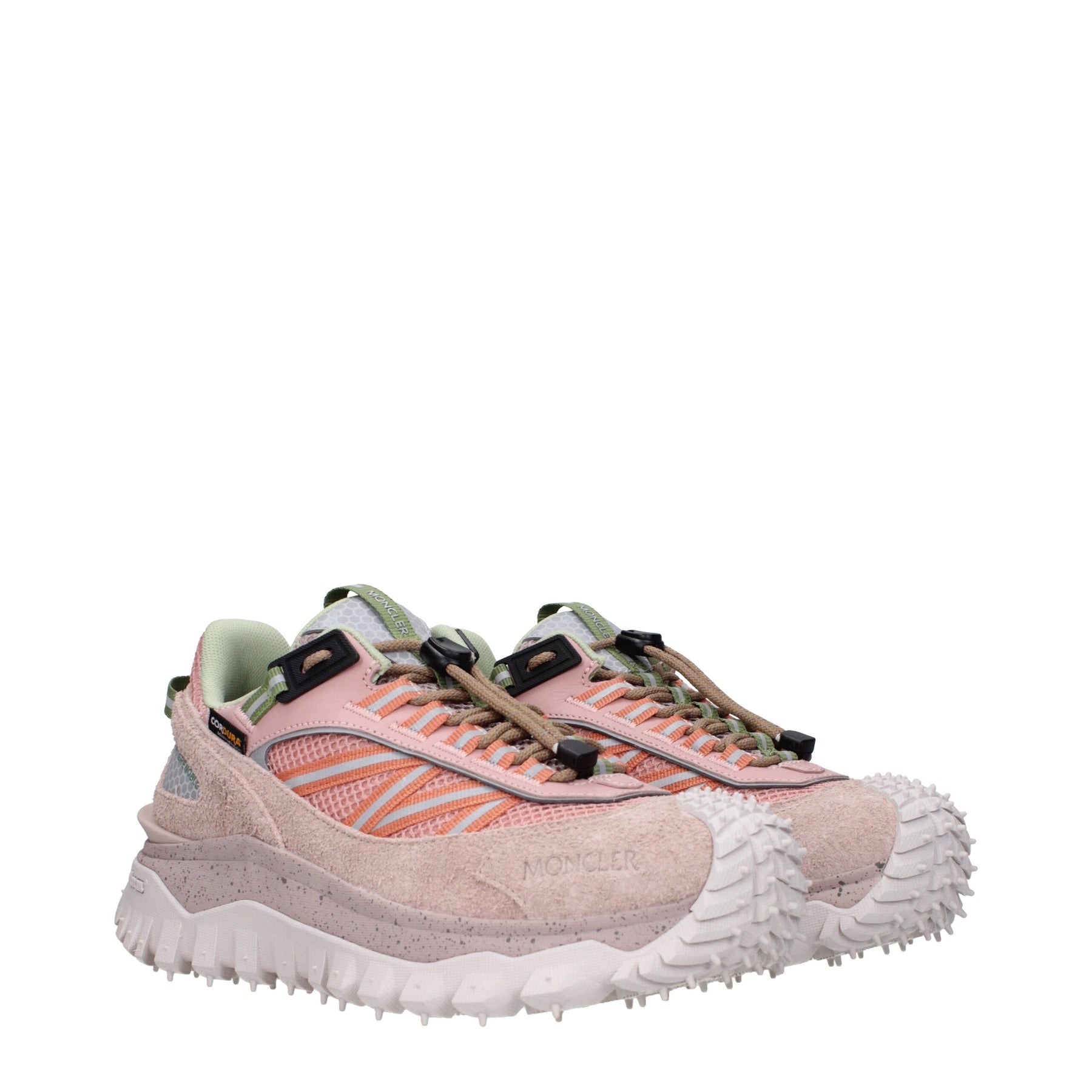 Moncler Pink Leather Athletic Sneakers | Regal Royce