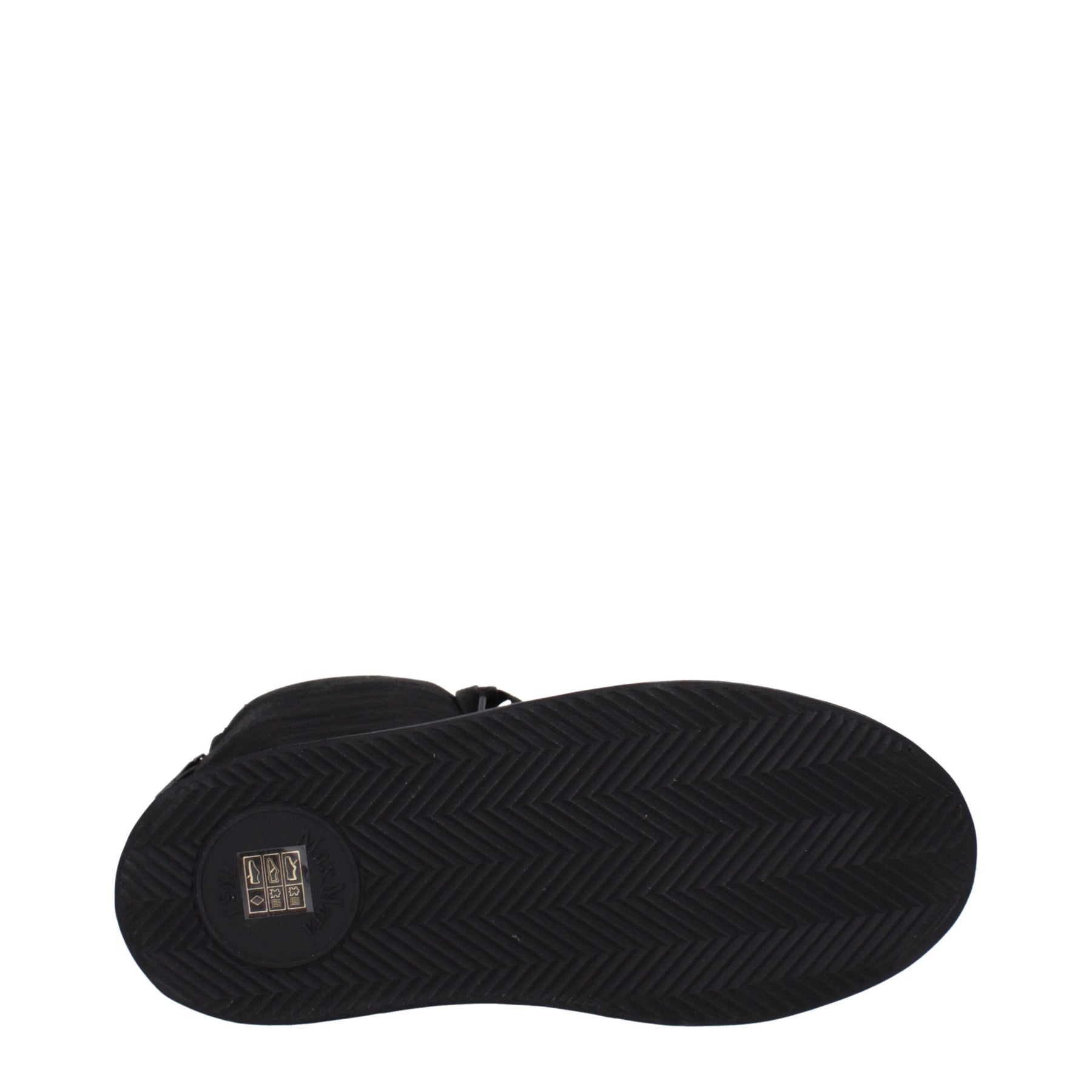 Max Mara Black Fabric Lace-Up Boots | Regal Royce