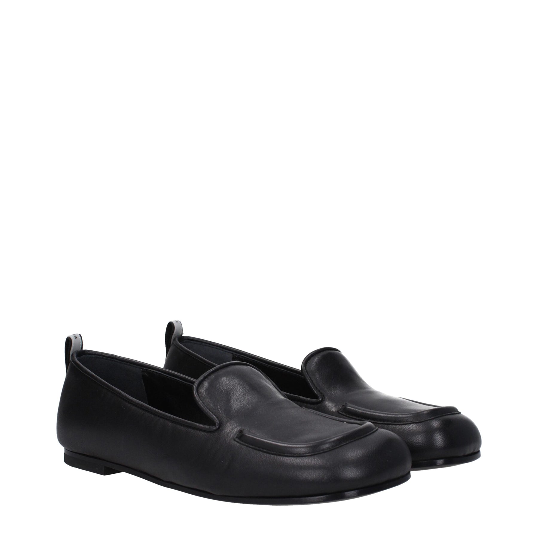 Premiata Black Leather Slip-On Loafers | Regal Royce