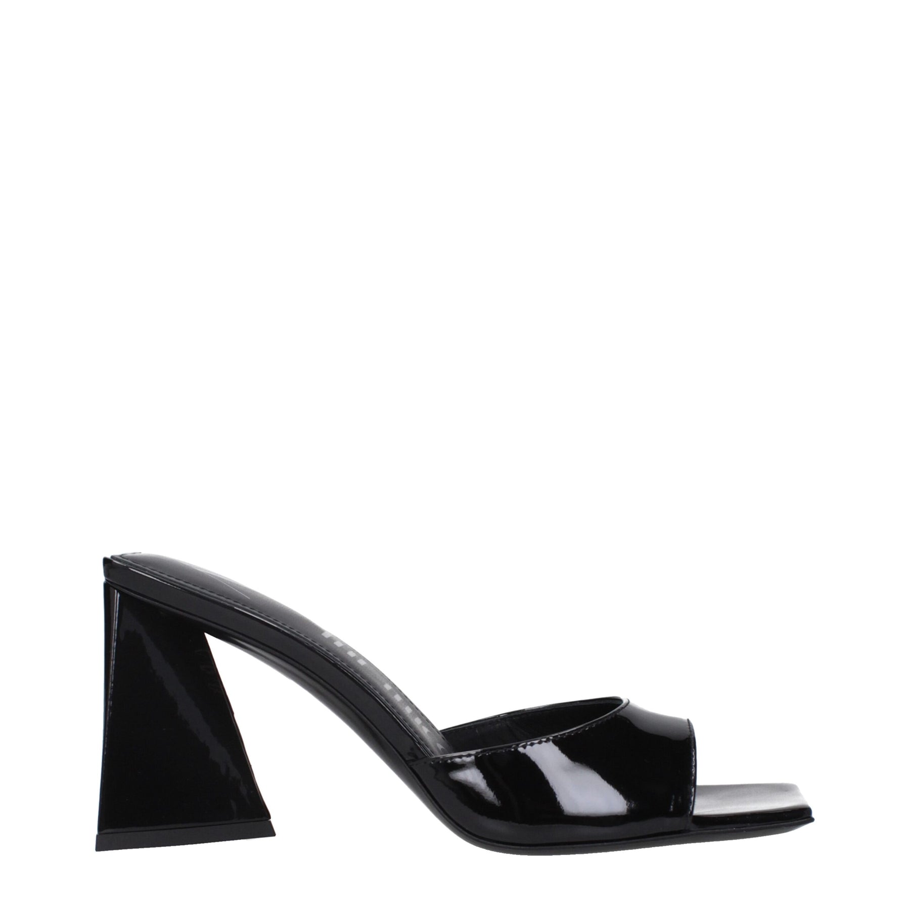 The Attico Black Leather Stiletto Heel Sandals | Regal Royce
