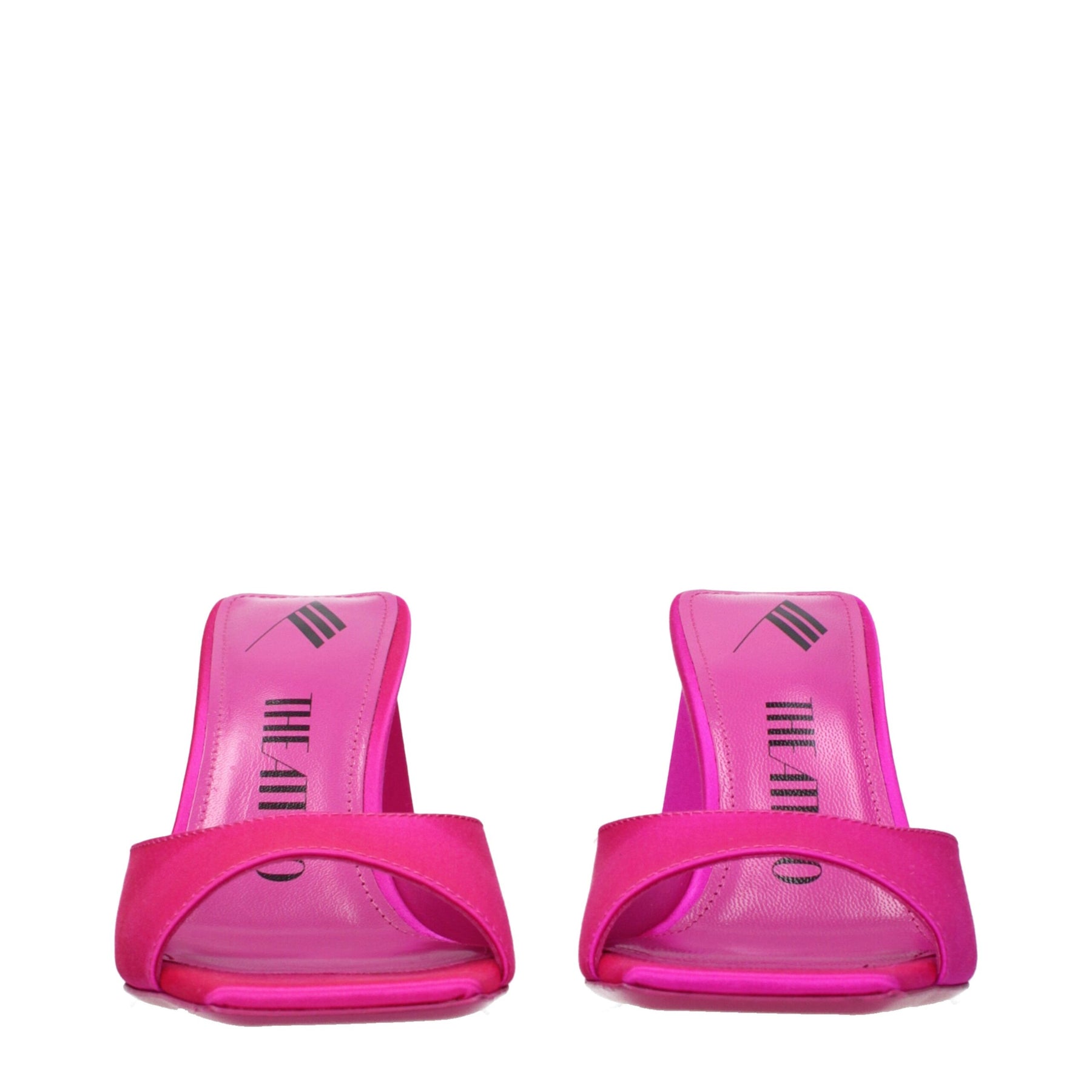 The Attico Pink Satin Stiletto Heel Sandals | Regal Royce