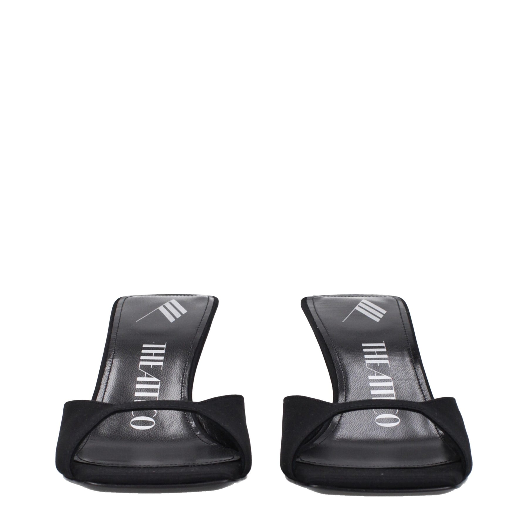 The Attico Black Satin Stiletto Heel Sandals | Regal Royce