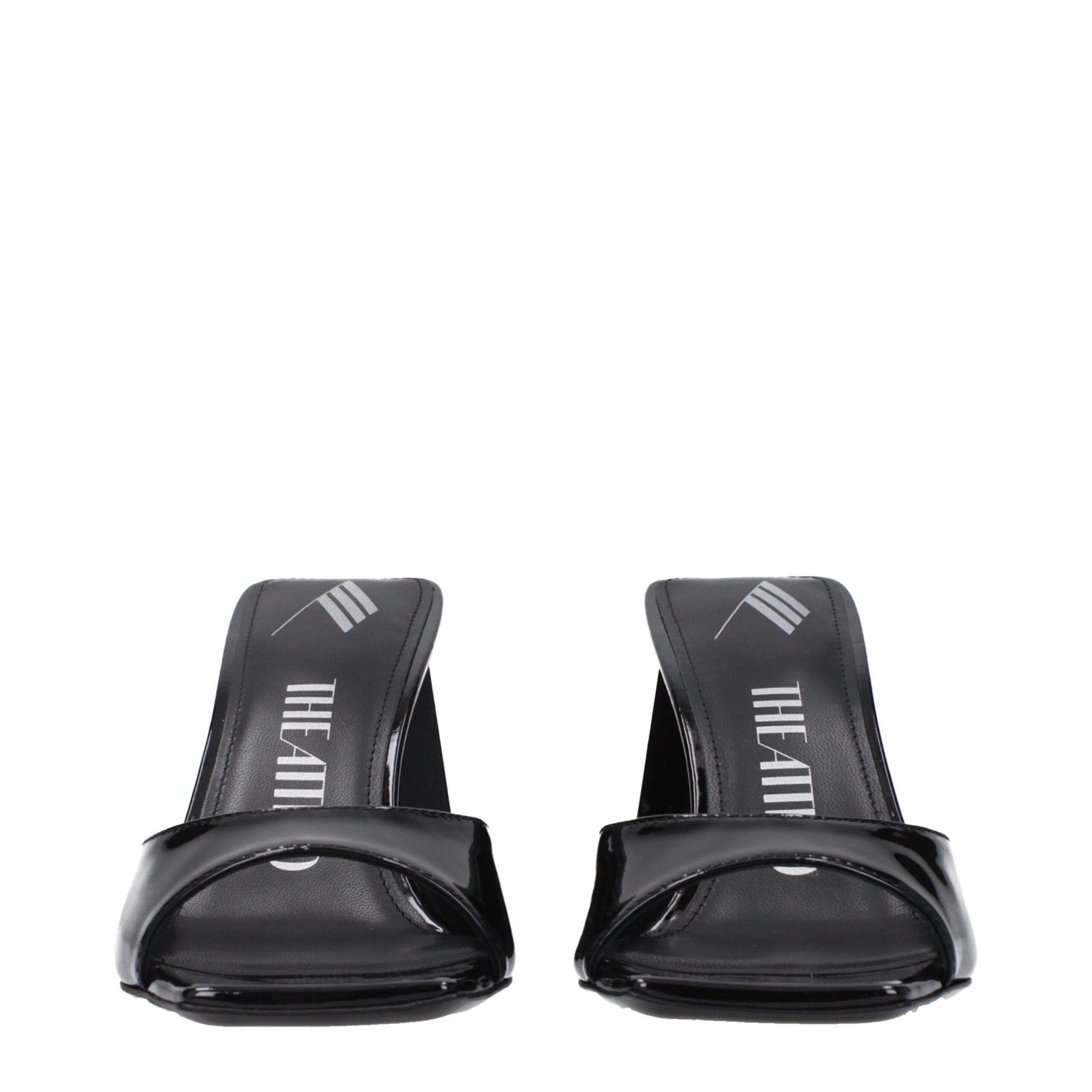 The Attico Black Leather Stiletto Heel Sandals | Regal Royce