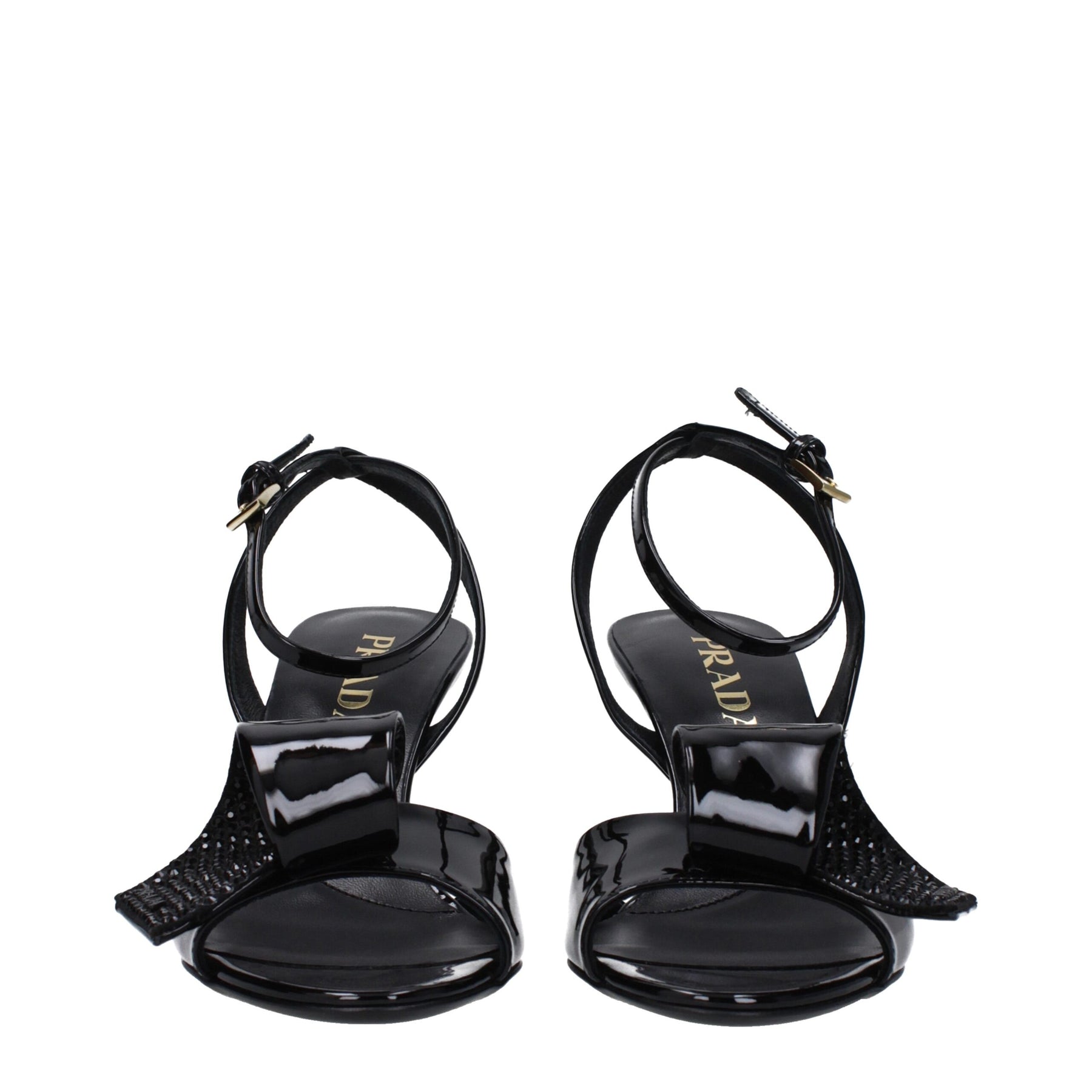 Prada Black Leather Stiletto Heel Sandals | Regal Royce
