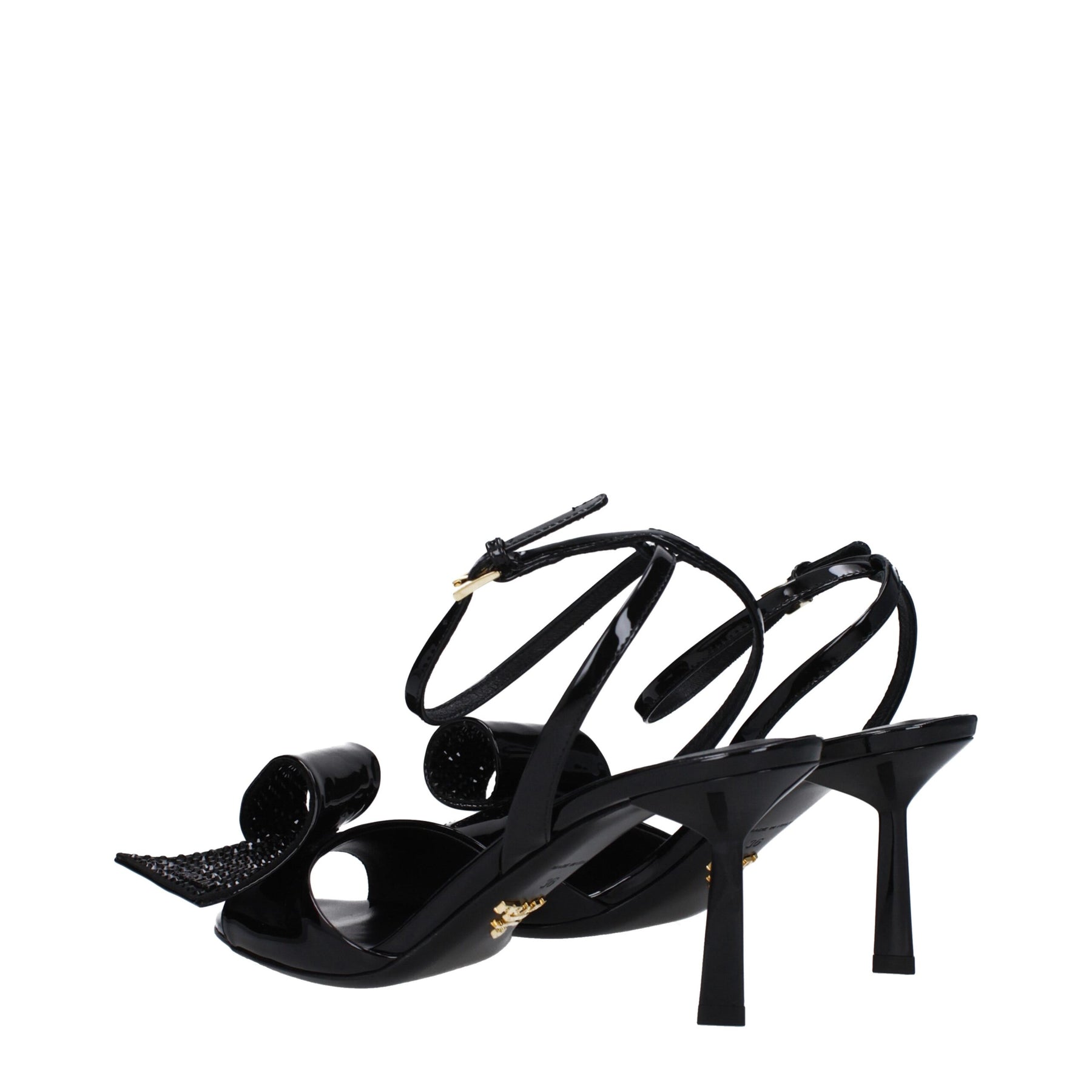 Prada Black Leather Stiletto Heel Sandals | Regal Royce