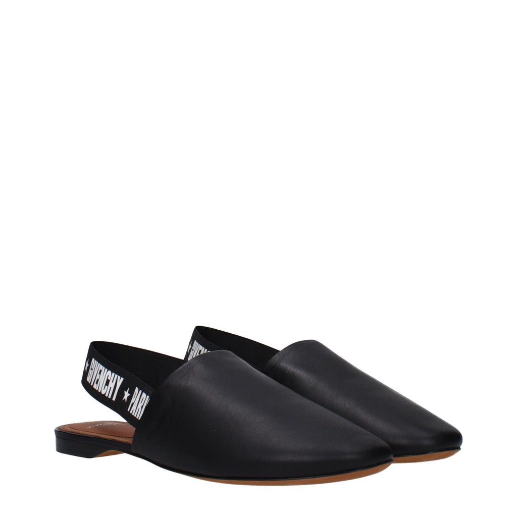 Givenchy Black Leather Slides