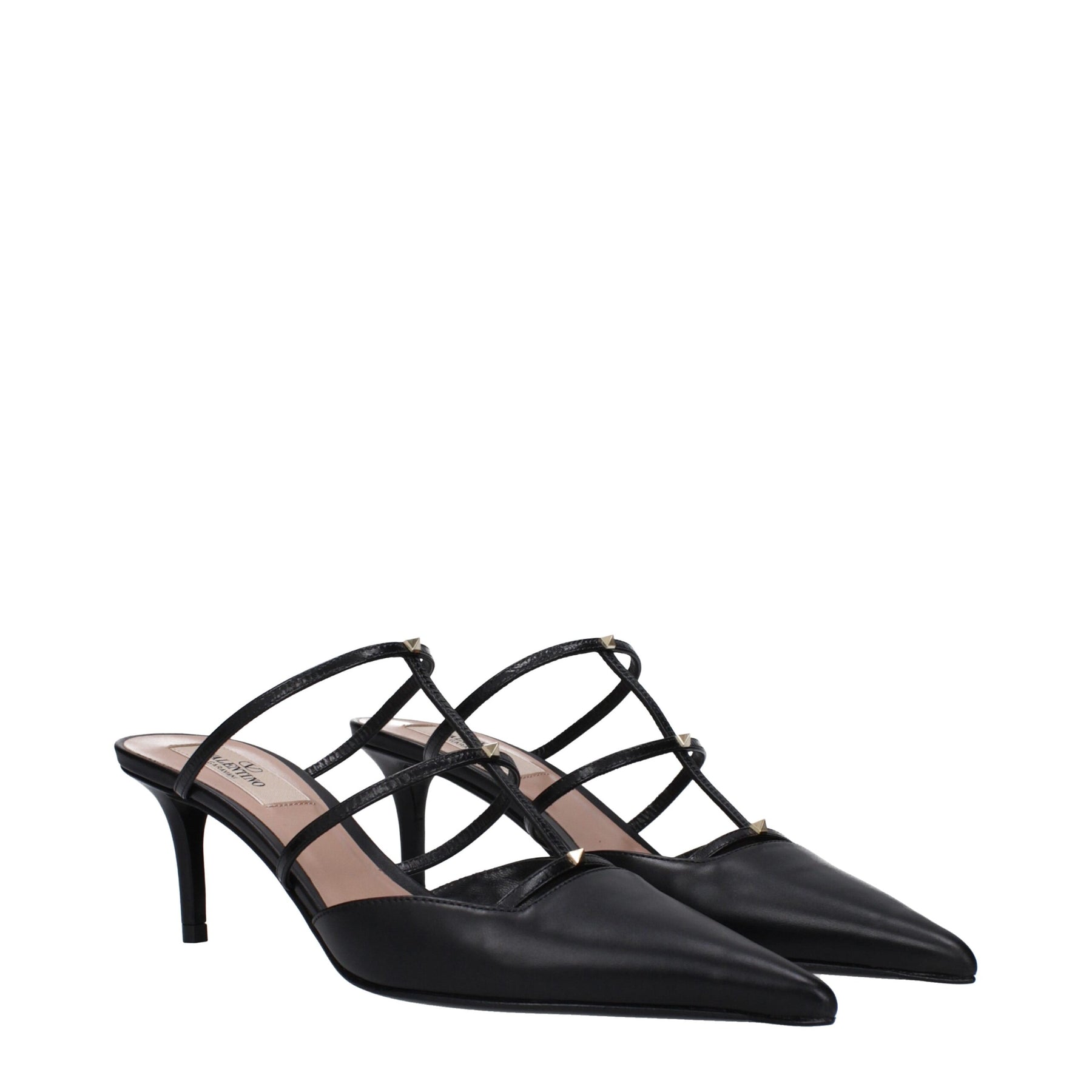 Valentino Garavani Black Leather Sandals | Regal Royce