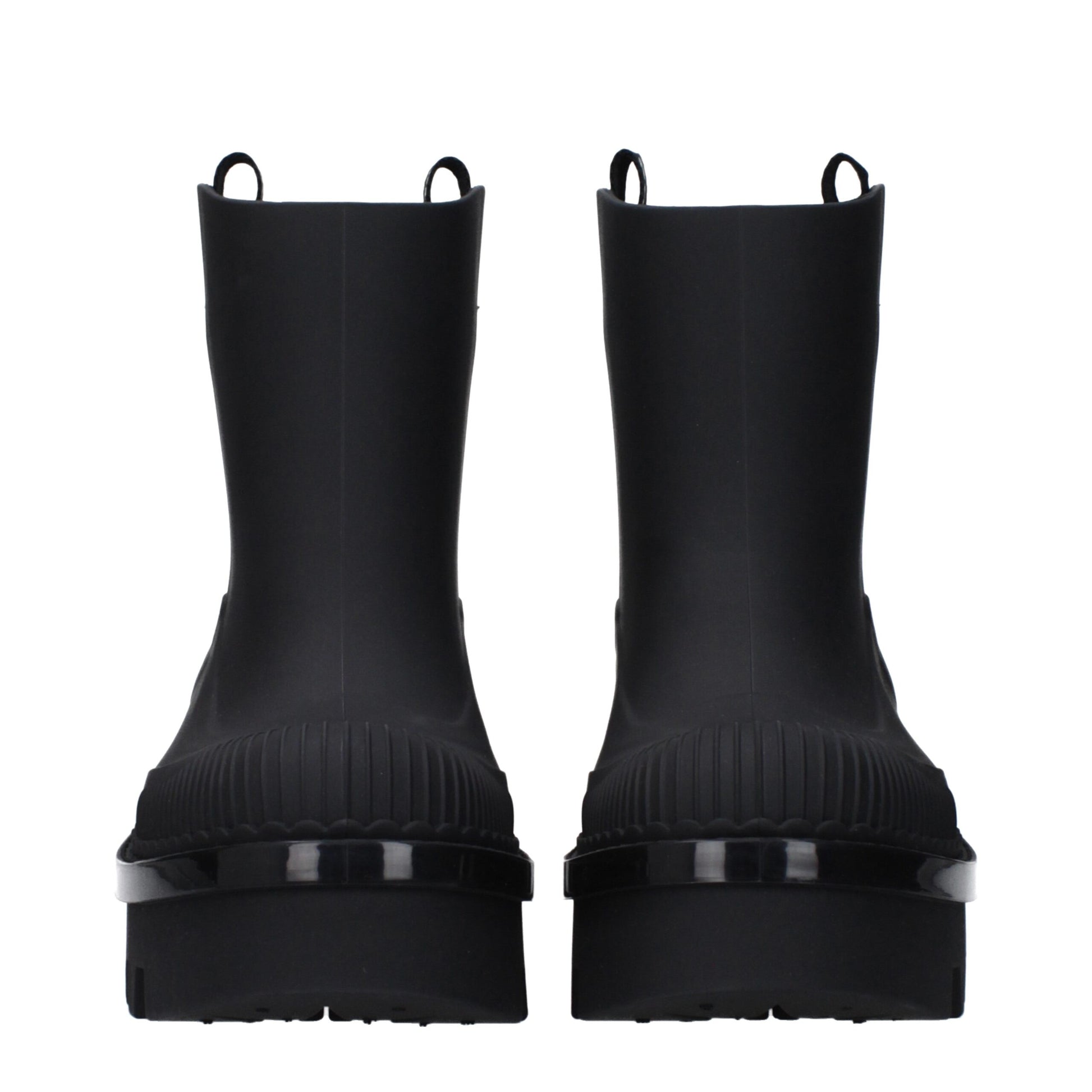 Chloé Black Cotton Ankle Boots