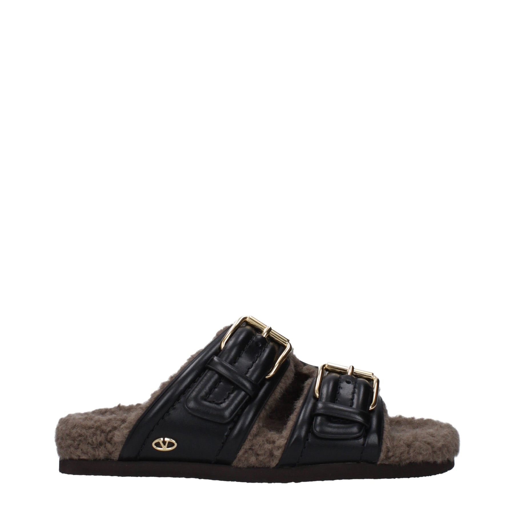 Valentino Garavani Black Leather Slippers | Regal Royce