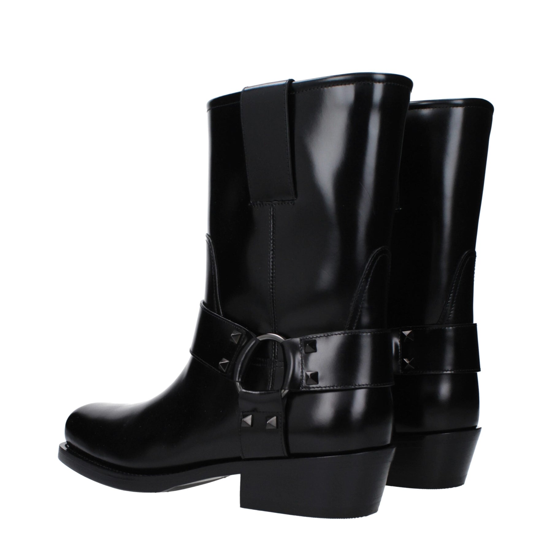 Valentino Garavani Black Leather Ankle Boots | Regal Royce