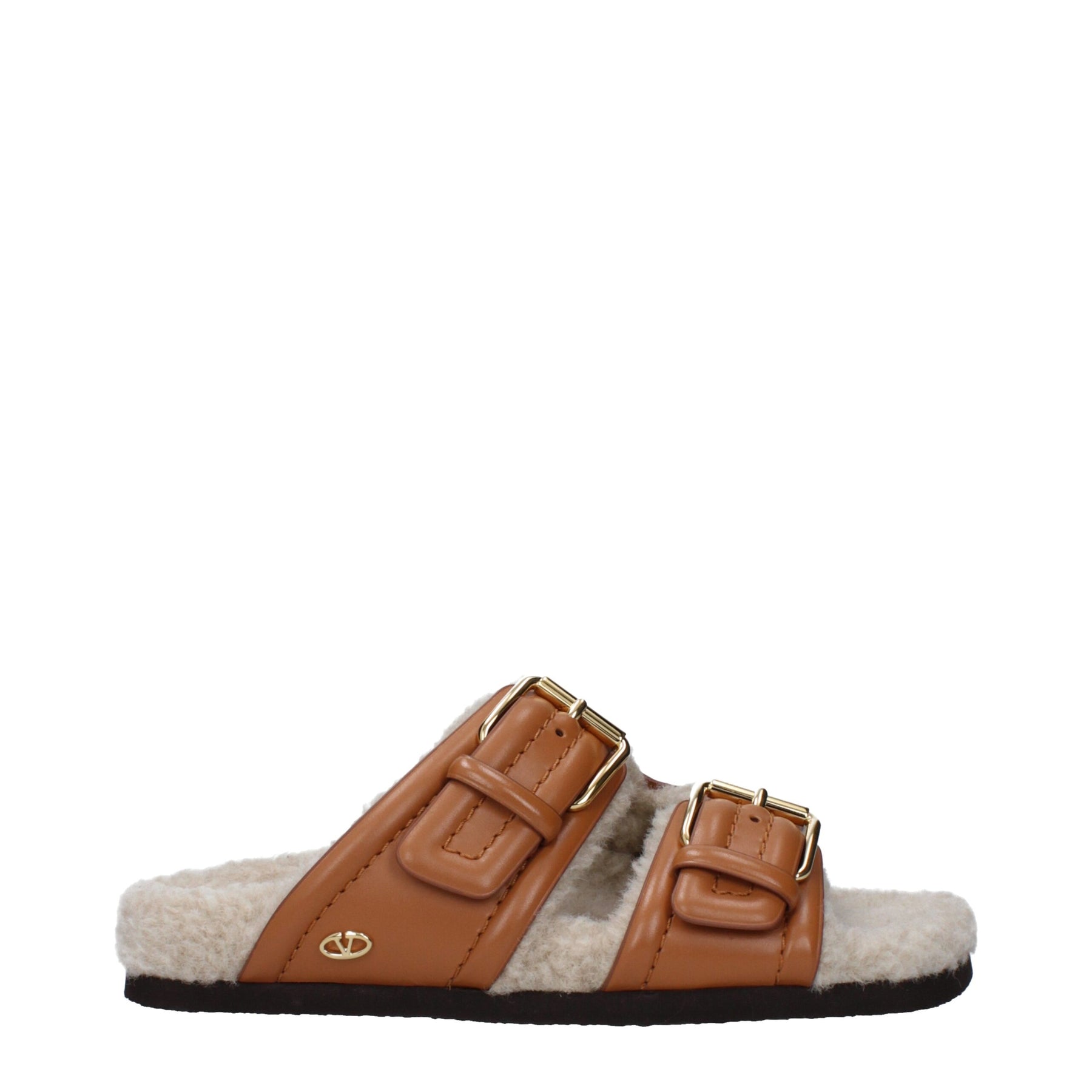 Valentino Garavani Brown Leather Slippers | Regal Royce