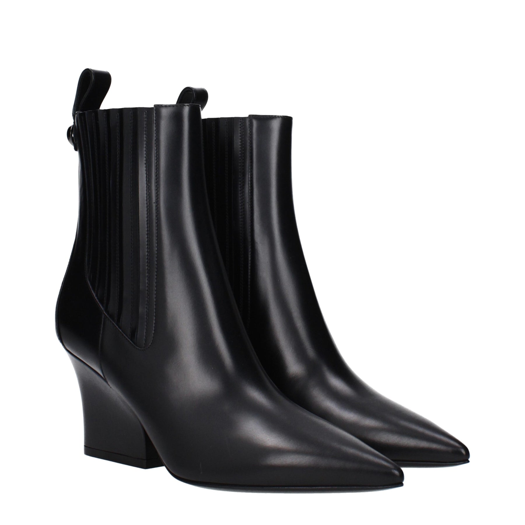Valentino Garavani Black Leather Ankle Boots | Regal Royce