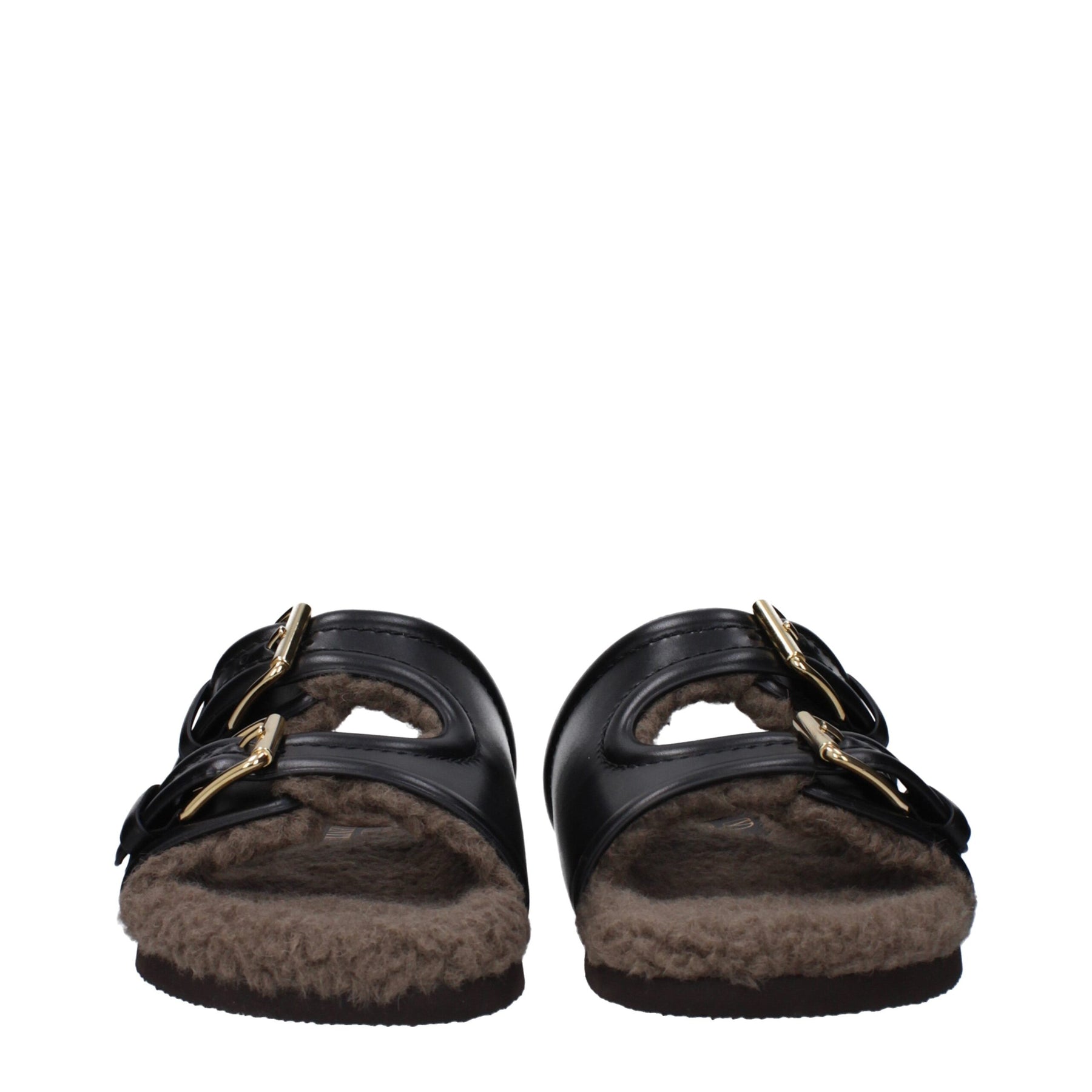 Valentino Garavani Black Leather Slippers | Regal Royce