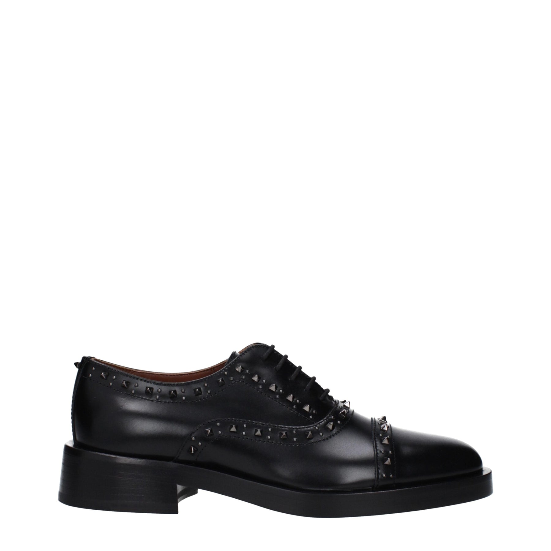 Valentino Garavani Black Leather Oxfords And Derbies | Regal Royce