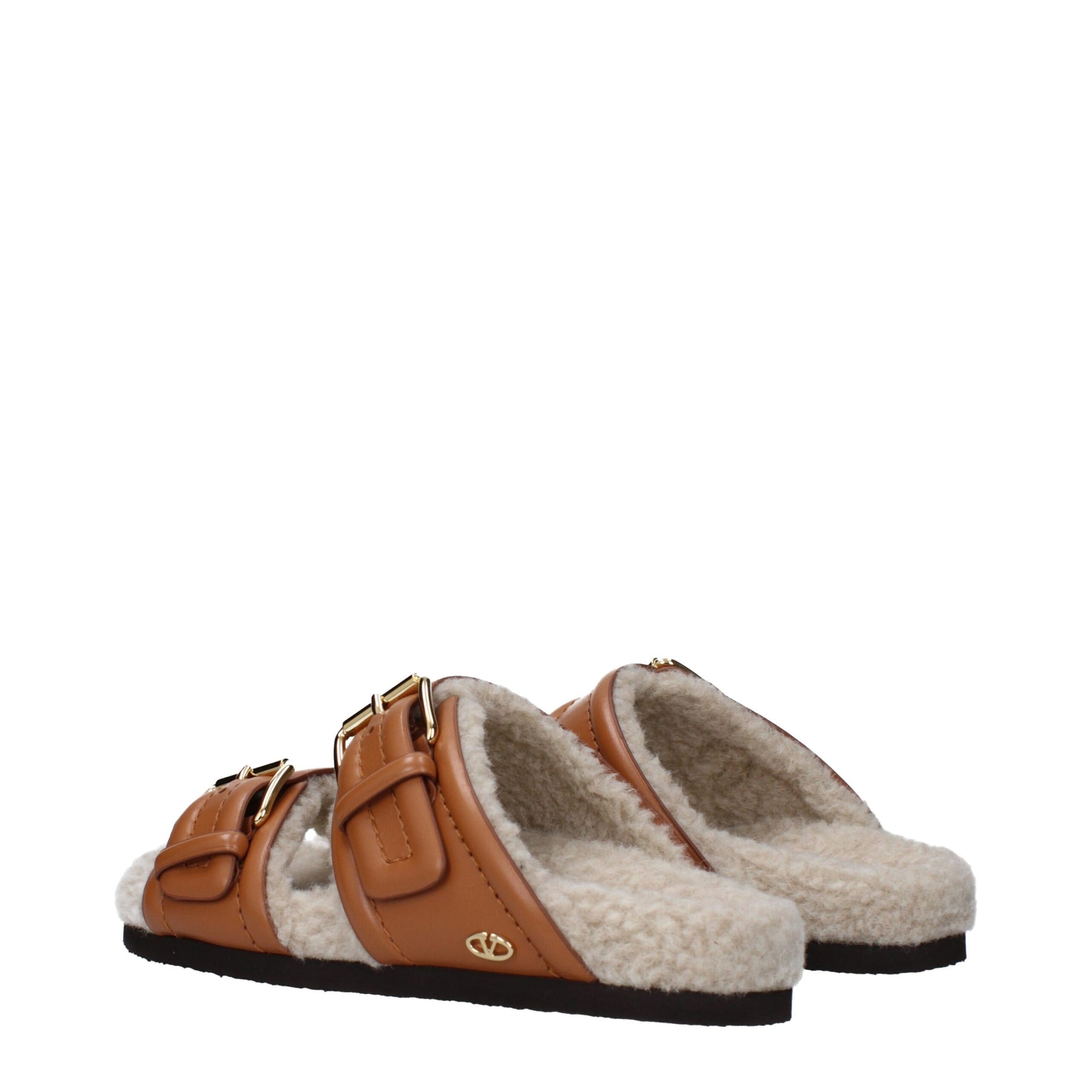 Valentino Garavani Brown Leather Slippers | Regal Royce