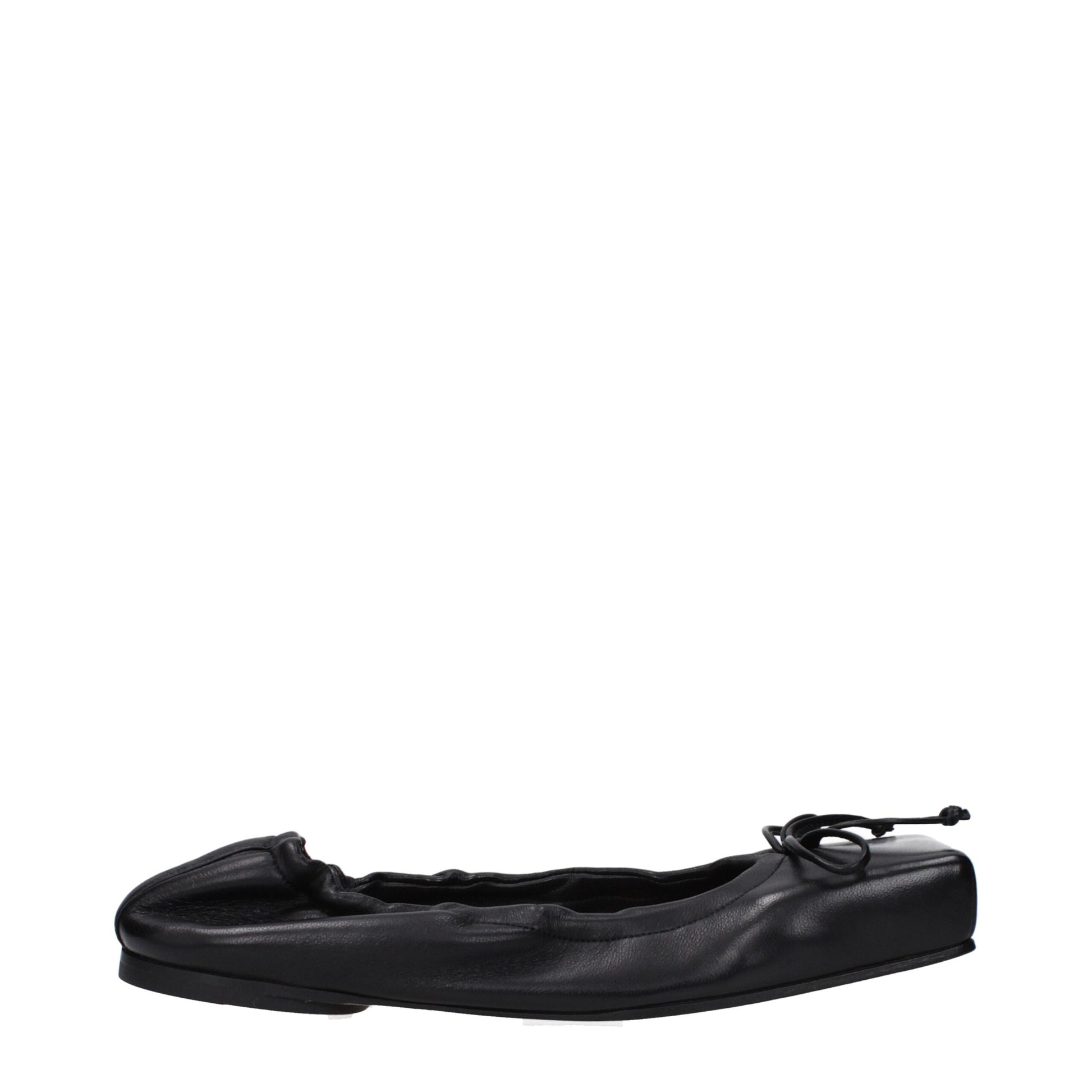 Jacquemus Black Leather Ballet Flats