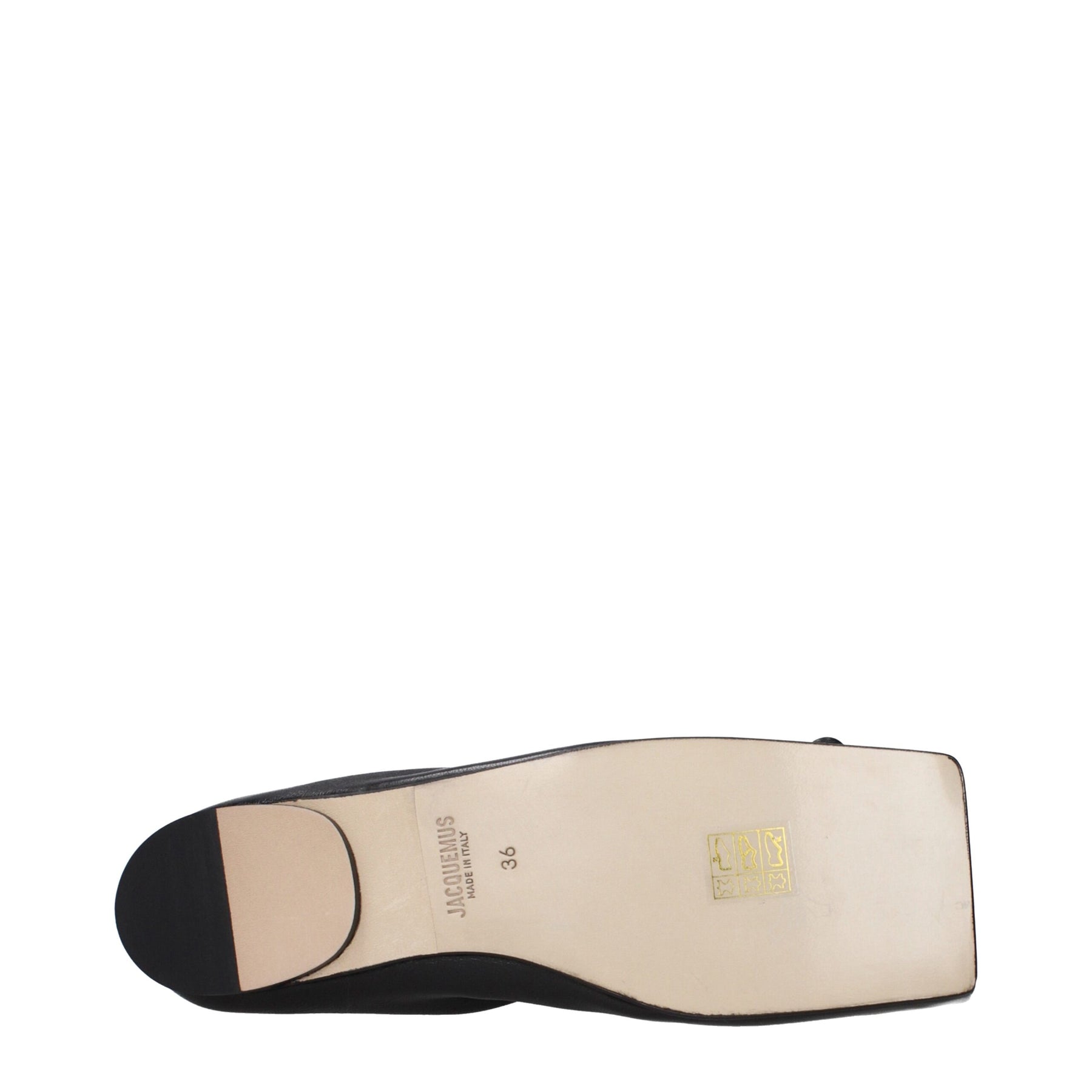 Jacquemus Black Leather Ballet Flats | Regal Royce