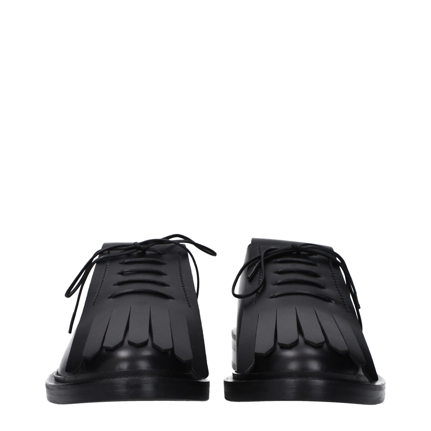 Max Mara Black Leather Oxfords And Derbies | Regal Royce