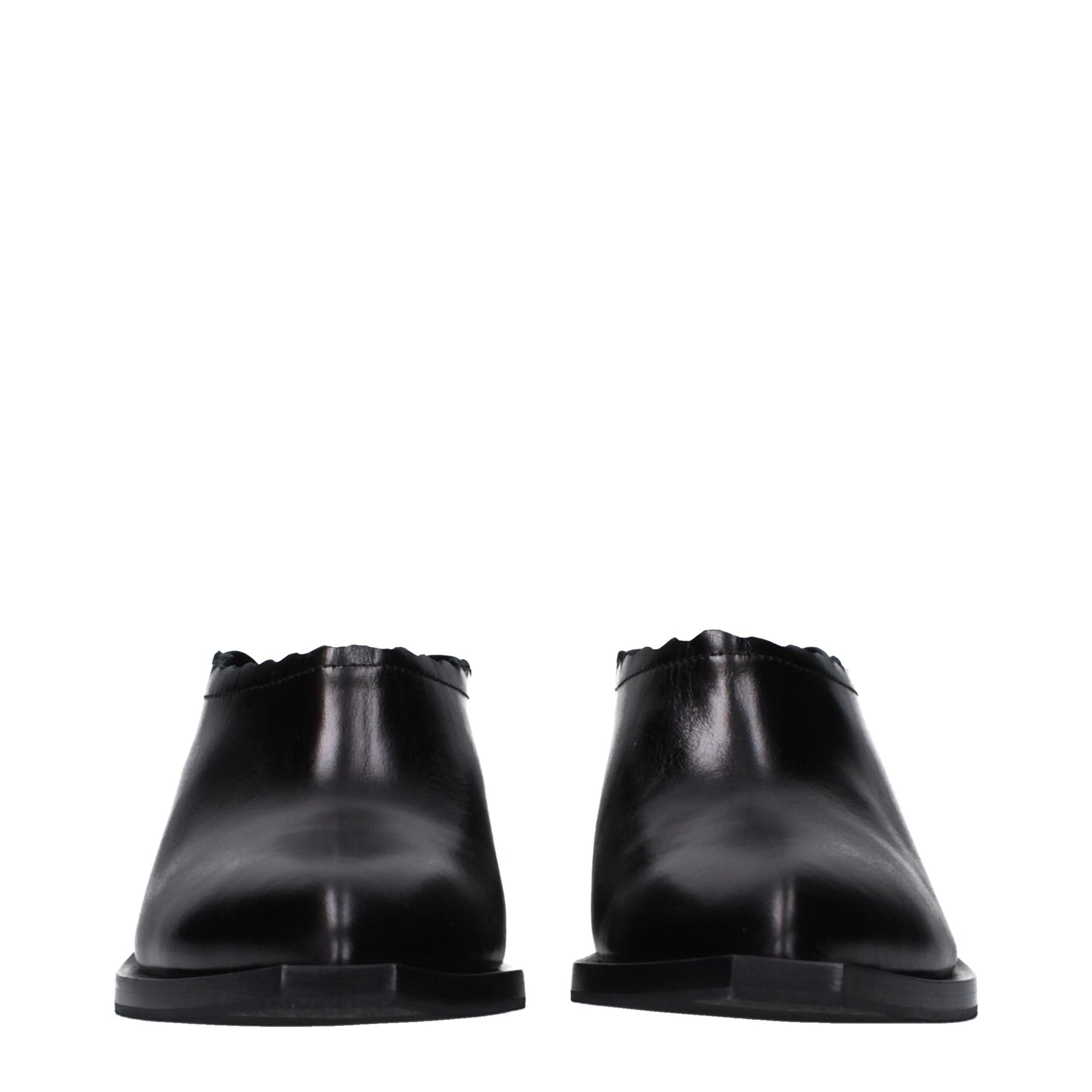 Moschino Black Leather Mules | Regal Royce
