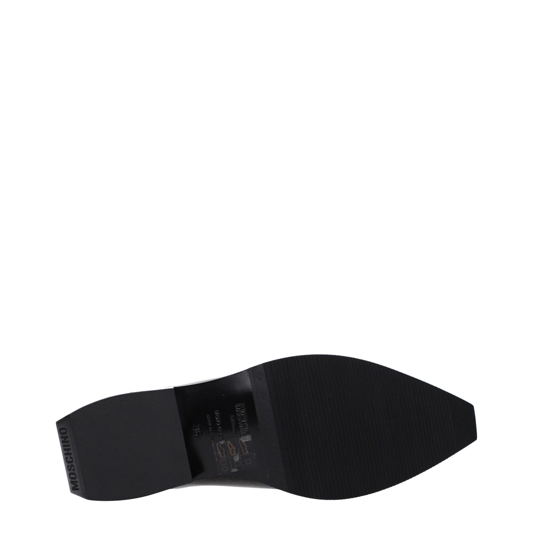 Moschino Black Leather Mules | Regal Royce