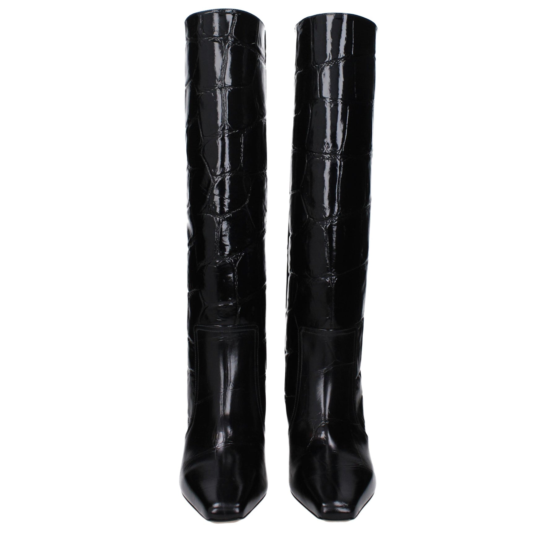 Paris Texas Black Leather High Heel Boots | Regal Royce