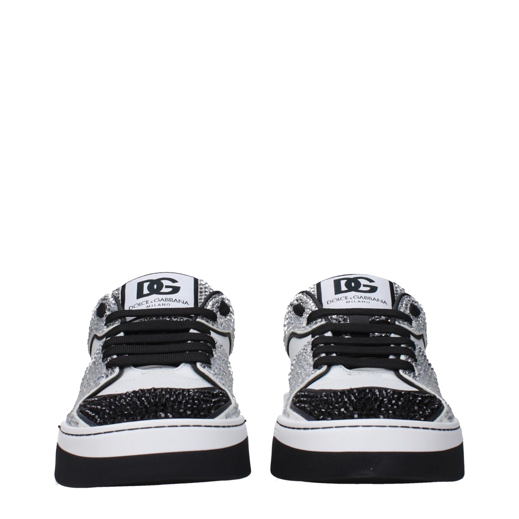 Dolce & Gabbana White Leather Low Top Sneakers | Regal Royce