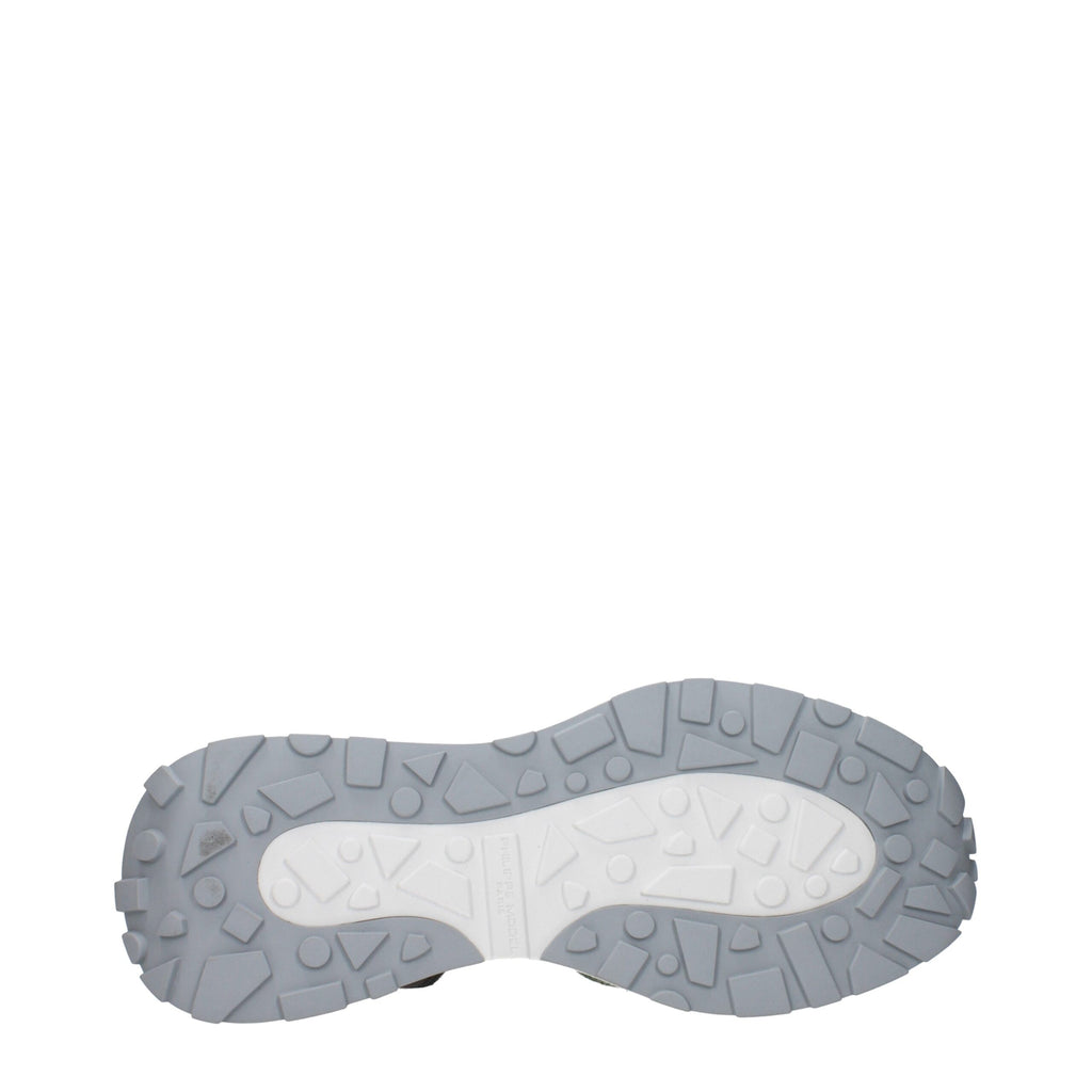 Philippe Model White Fabric Athletic Sneakers
