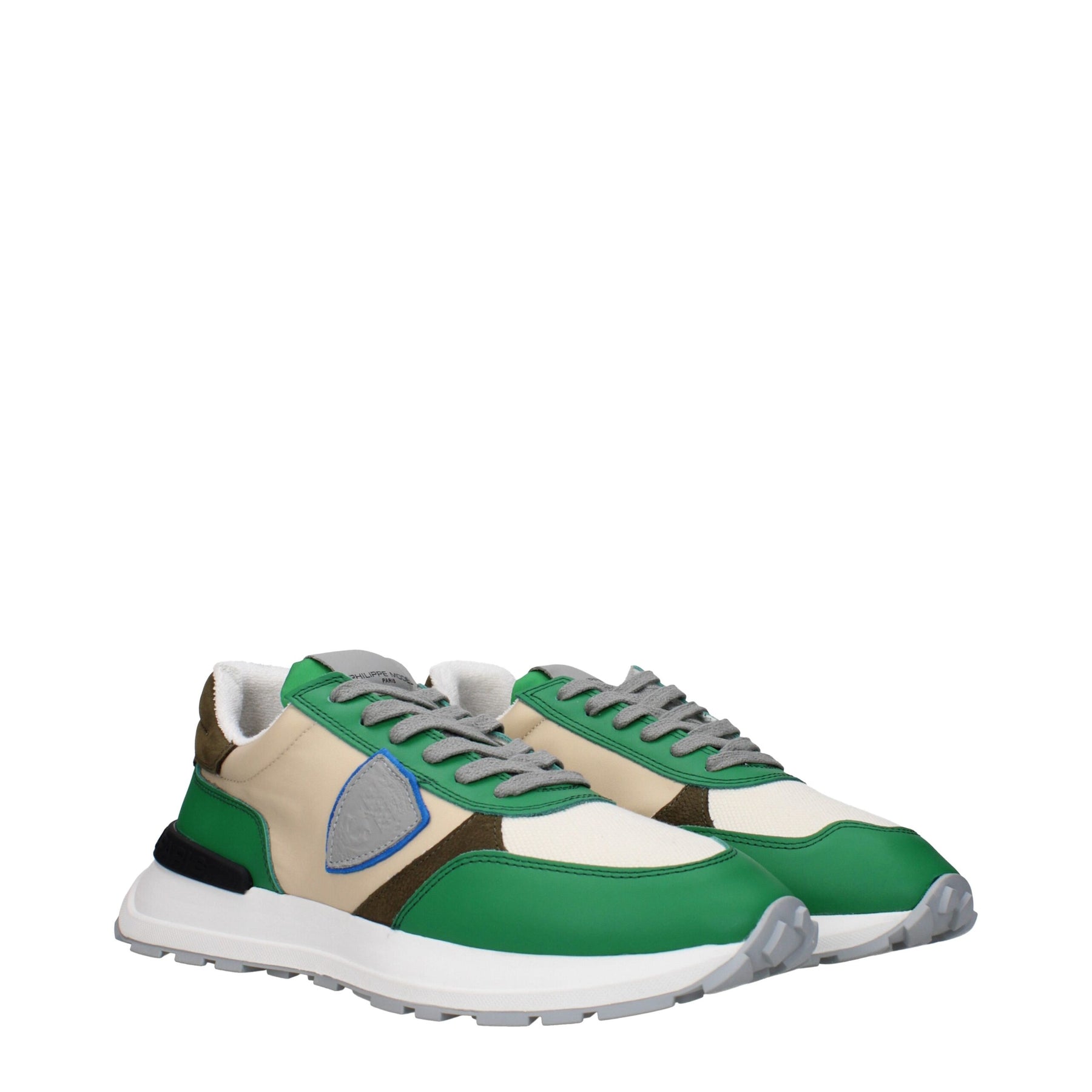 Philippe Model Green Fabric Athletic Sneakers | Regal Royce