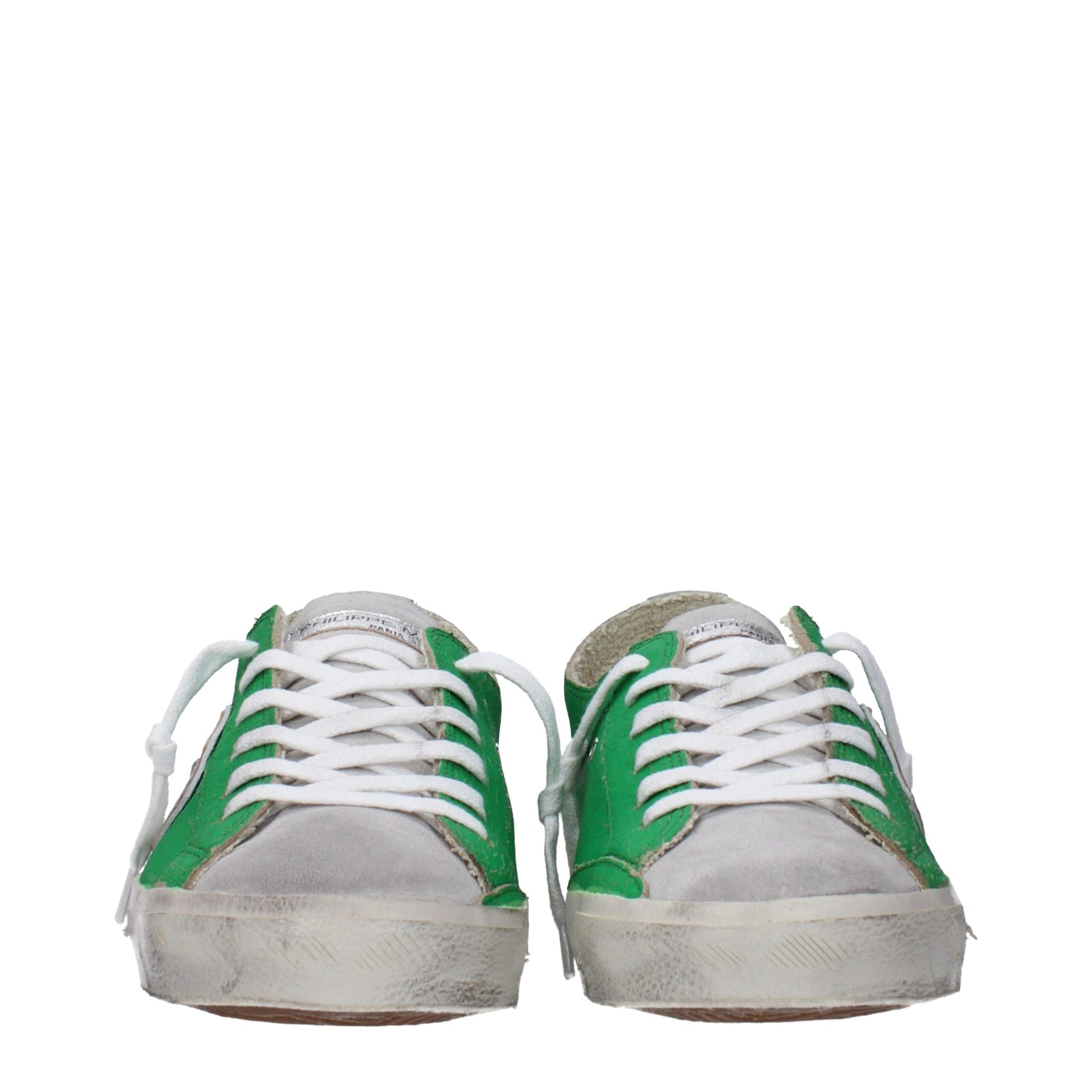 Philippe Model Green Leather Low Top Sneakers | Regal Royce