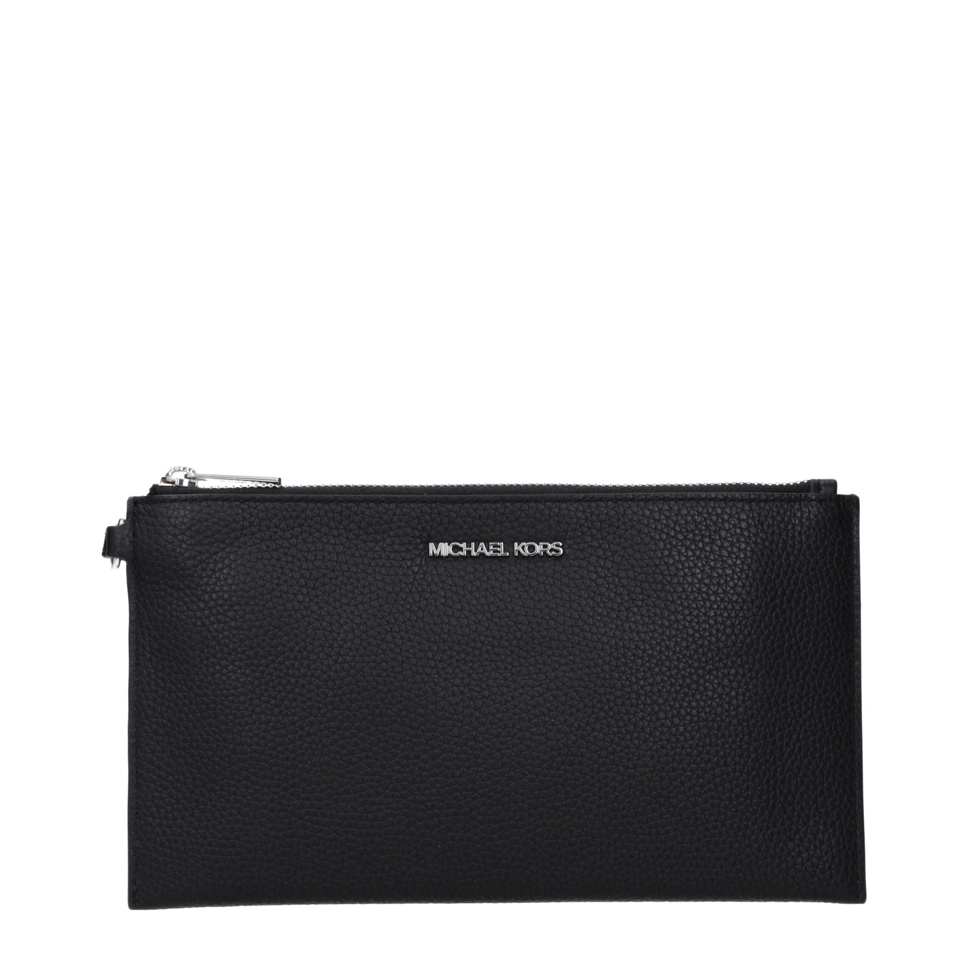 Michael Kors Black Leather Clutch Bag