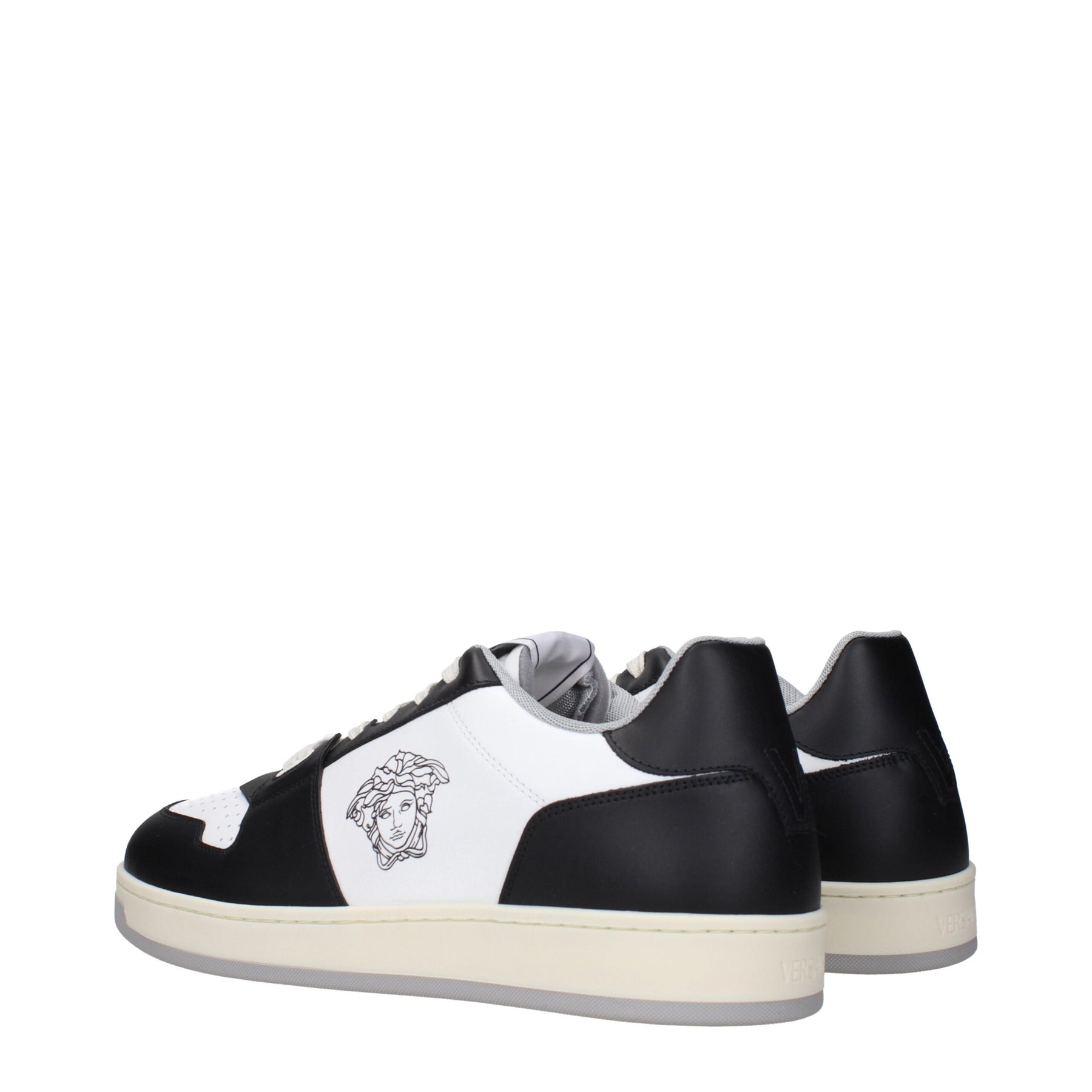 Versace White Leather Low Top Sneakers | Regal Royce