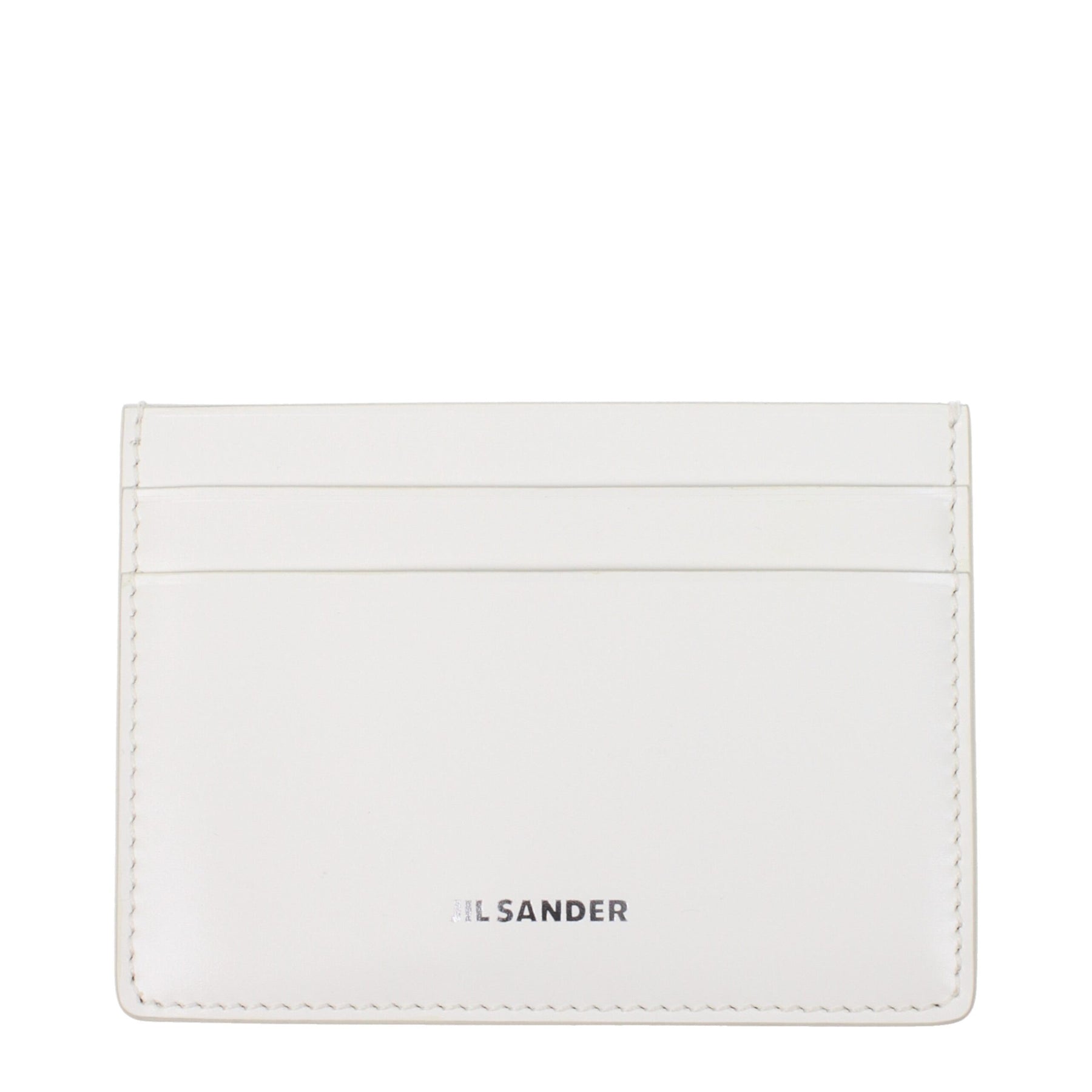Jil Sander White Leather Cardholder | Regal Royce