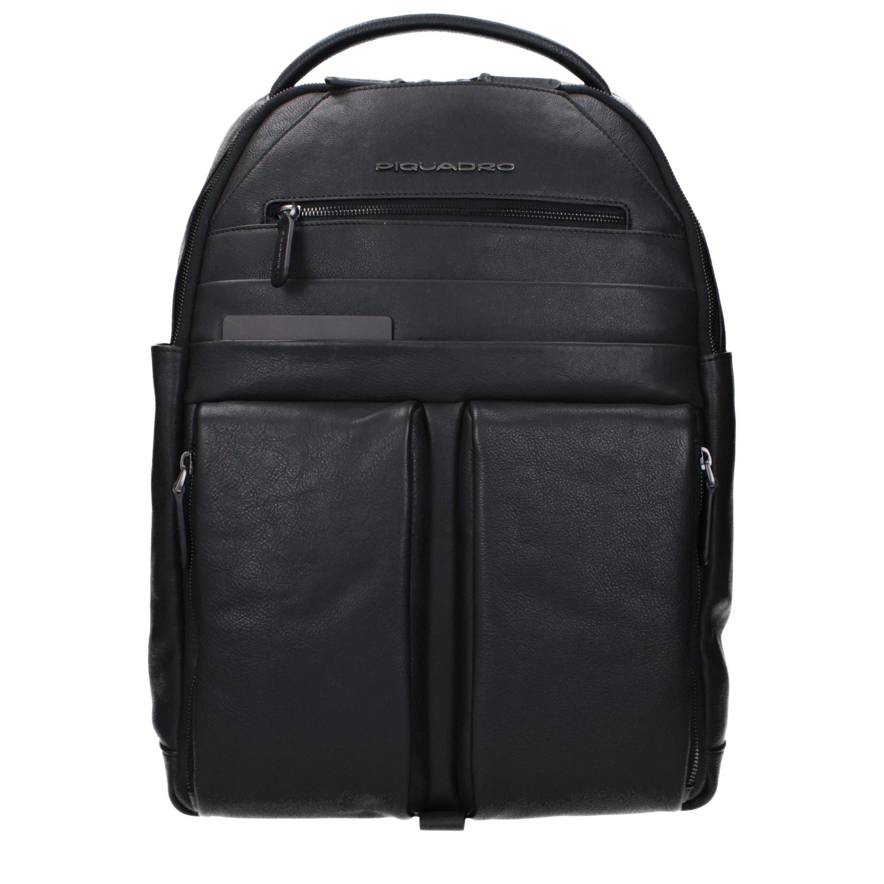 Piquadro Black Leather Backpack | Regal Royce
