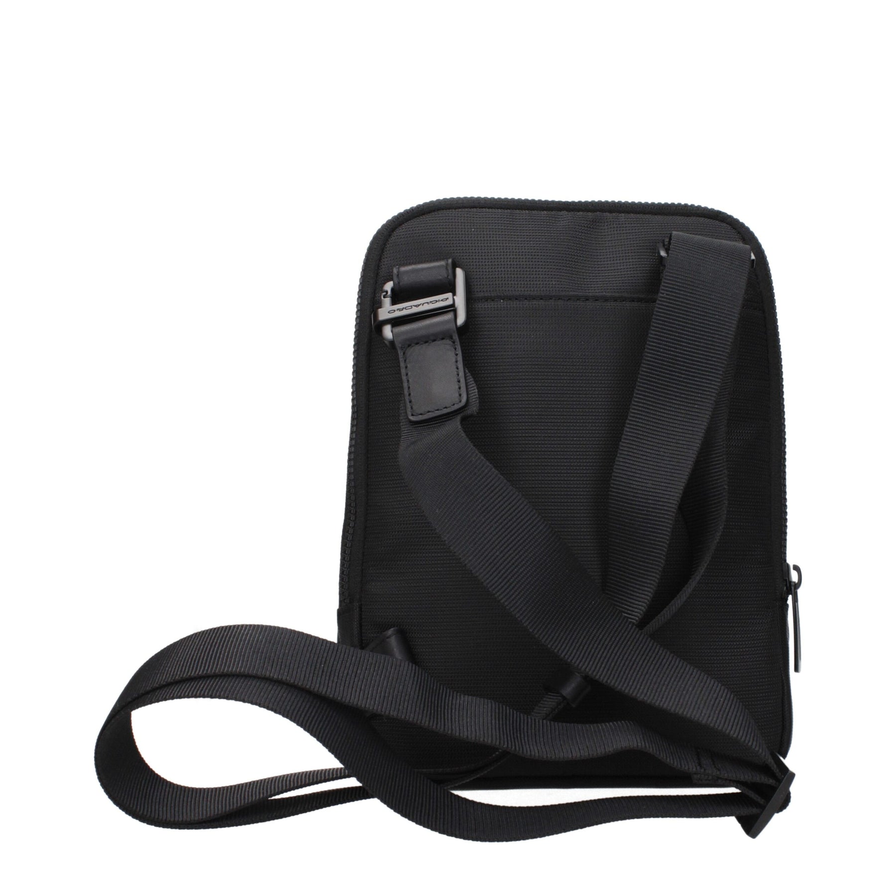 Piquadro Black Fabric Crossbody Bag | Regal Royce