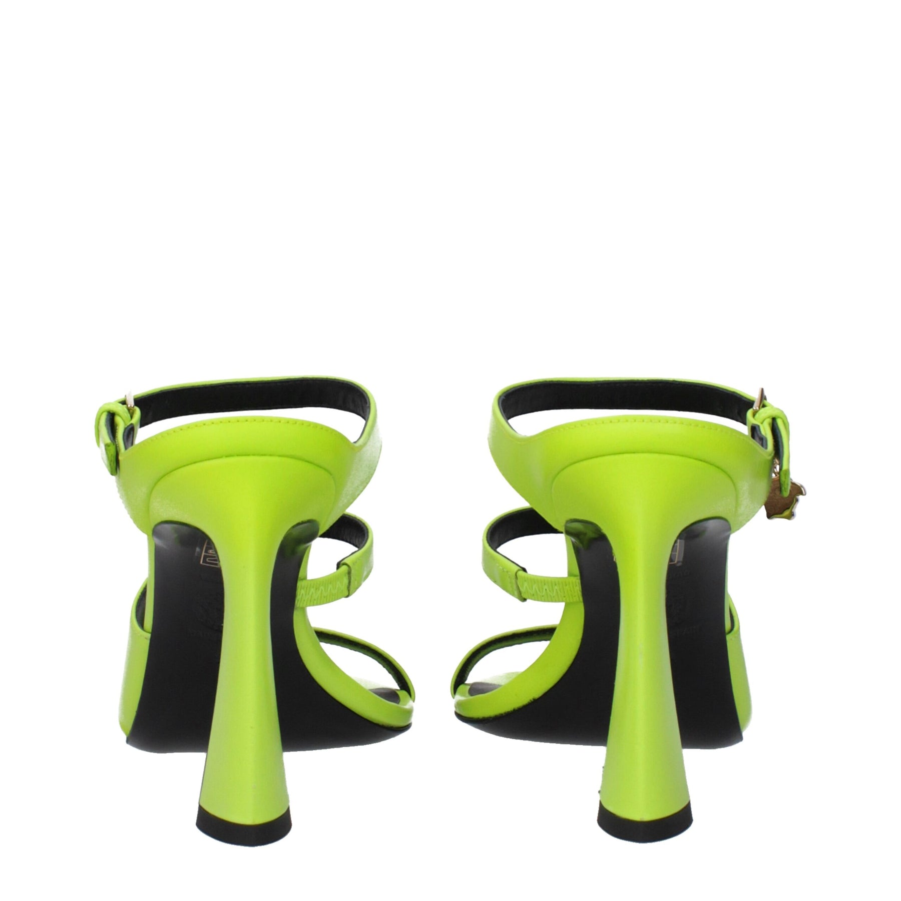 Versace Green Leather Stiletto Heel Sandals | Regal Royce