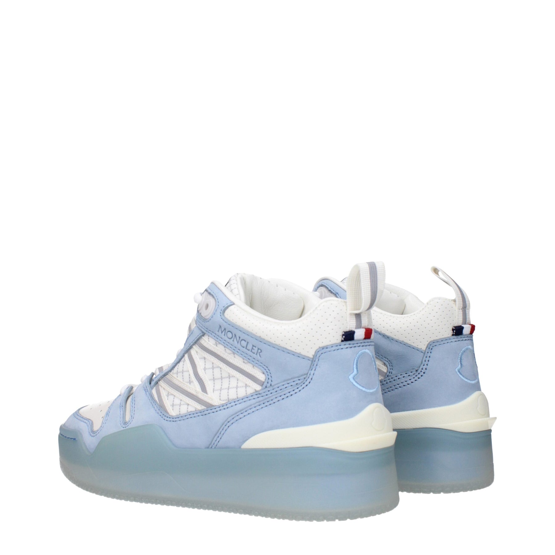 Moncler White Leather High Top Sneakers | Regal Royce