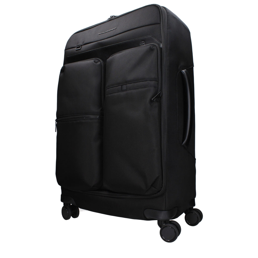 Piquadro Black Fabric Luggage And Travel